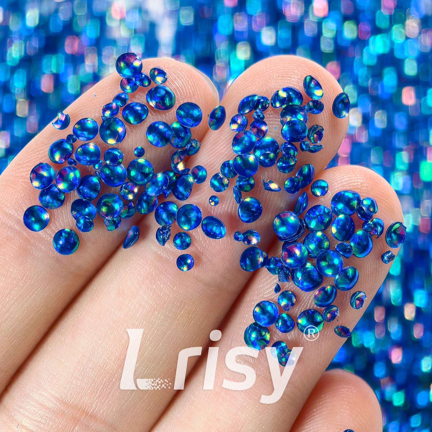 Mixed Holographic Sea Blue 3D Fisheye Bubble Glitter PG14