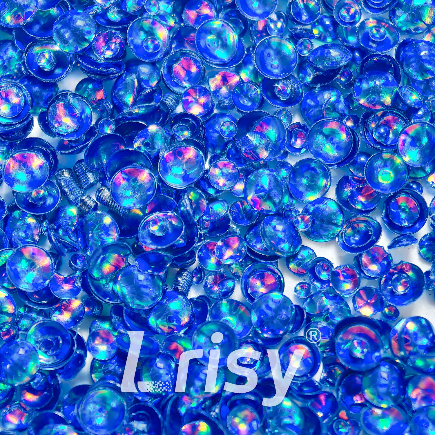 Mixed Holographic Sea Blue 3D Fisheye Bubble Glitter PG14