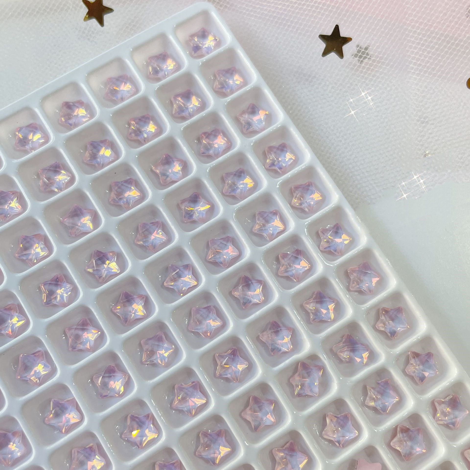 5mm Pink Star Crystal Flat back Rhinestones