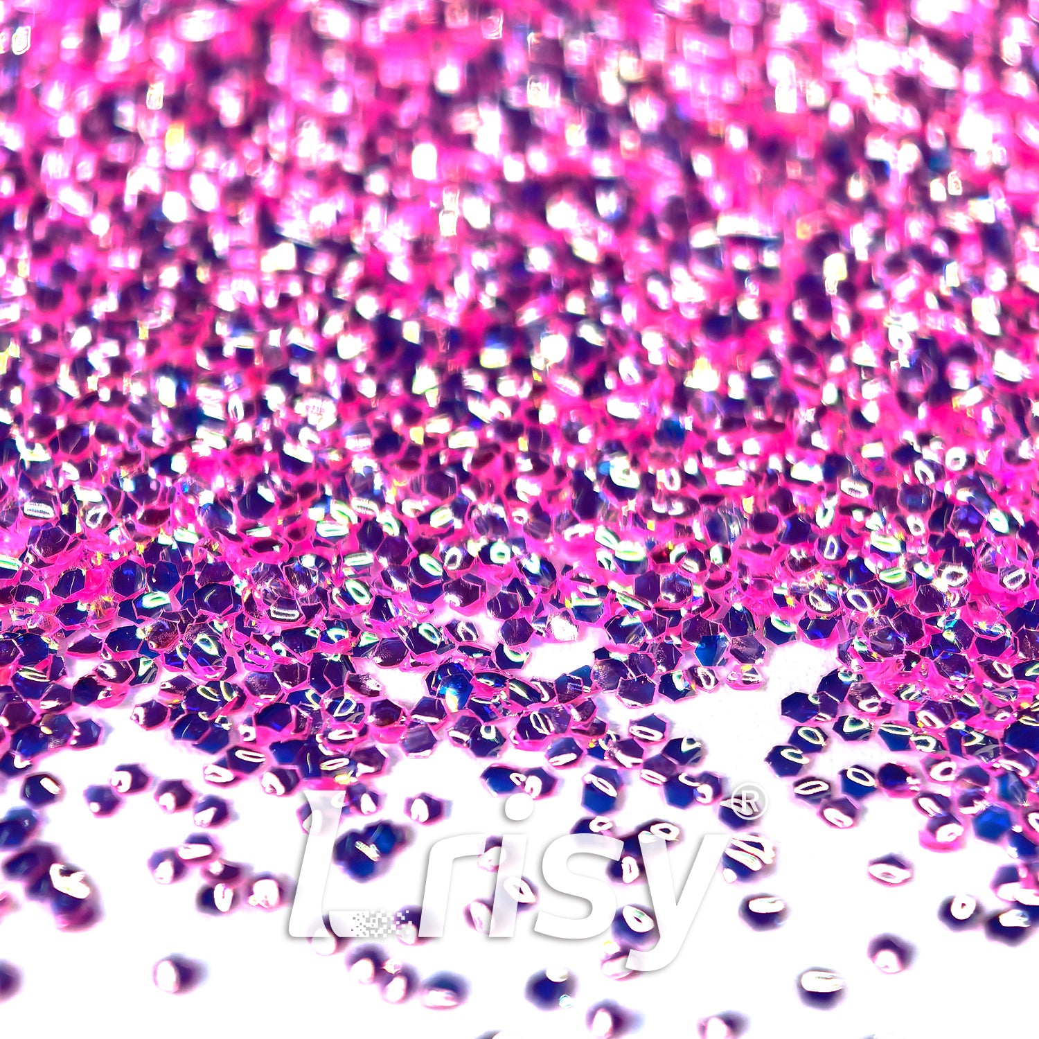 1mm Fluorescent Pink 3D Bubble Translucent Glitter C-PPE328