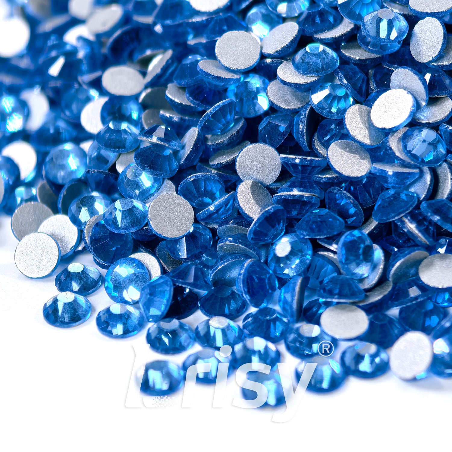 (O)Light Blue Flat Back Rhinestones FBRS003