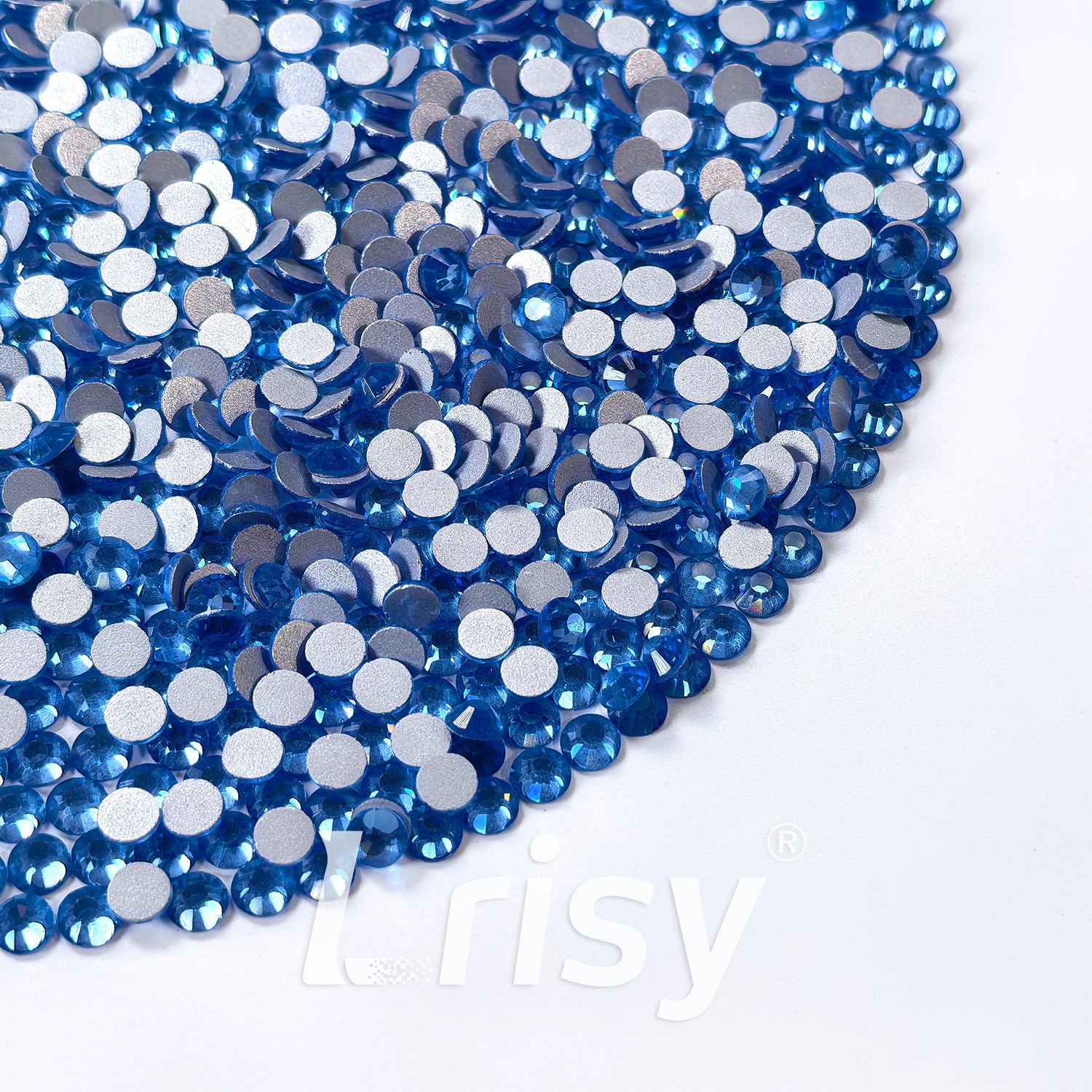 (O)Light Blue Flat Back Rhinestones FBRS003