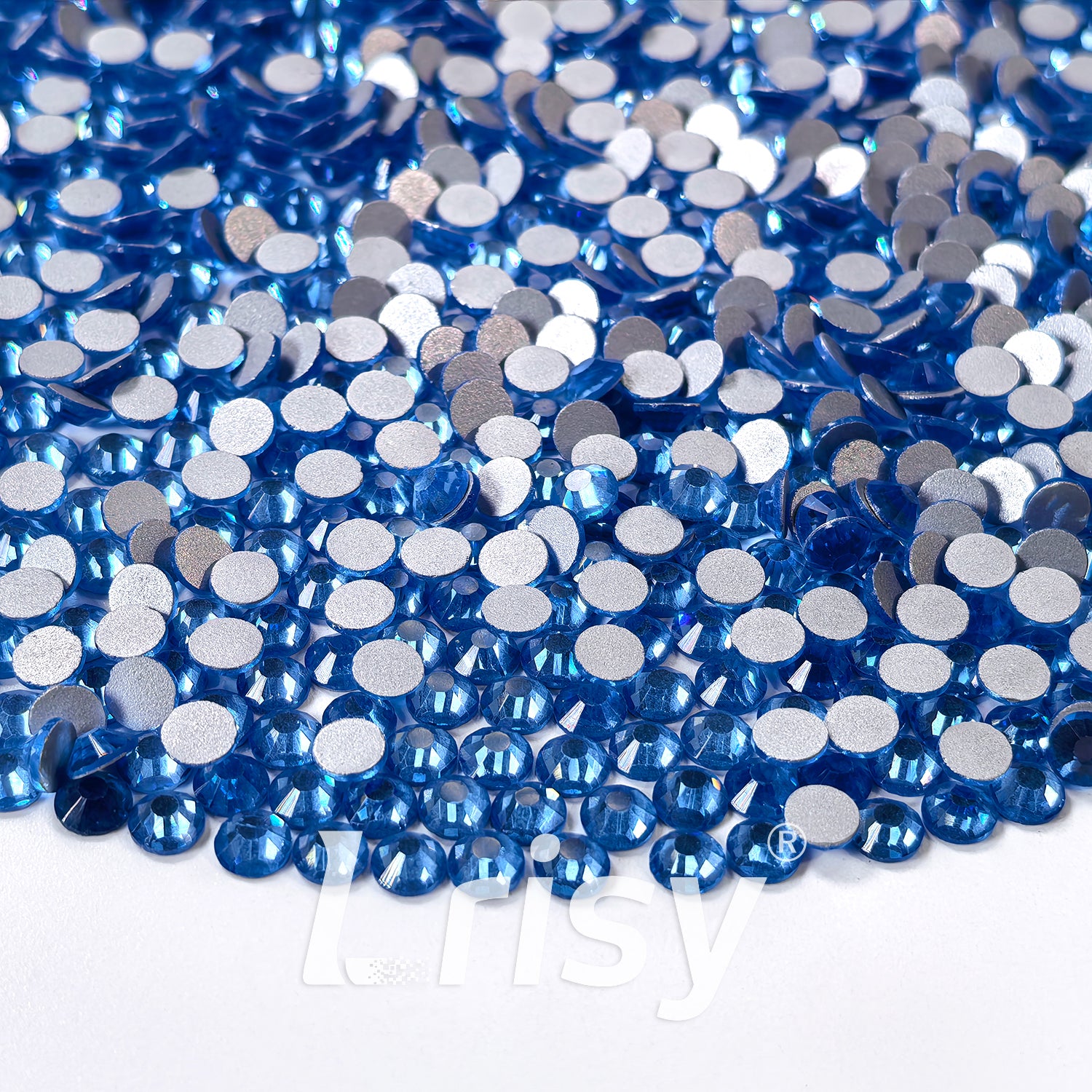 (O)Light Blue Flat Back Rhinestones FBRS003