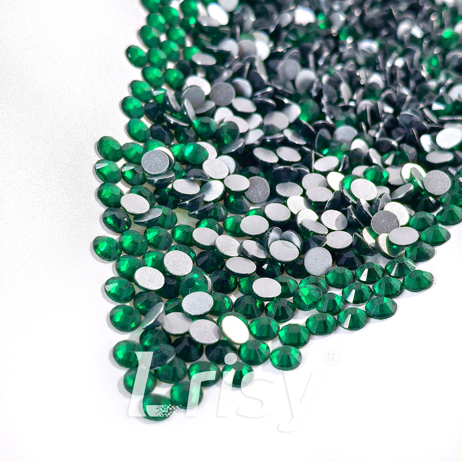(O)Emerald Green Flat Back Rhinestones FBRS006