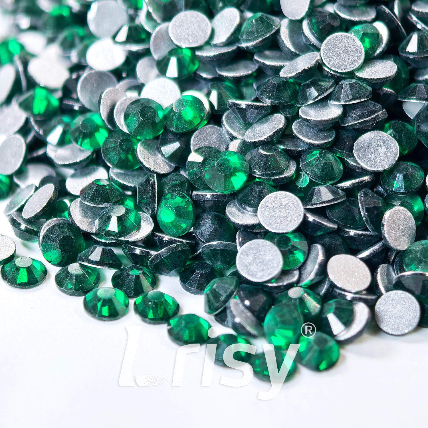(O)Emerald Green Flat Back Rhinestones FBRS006