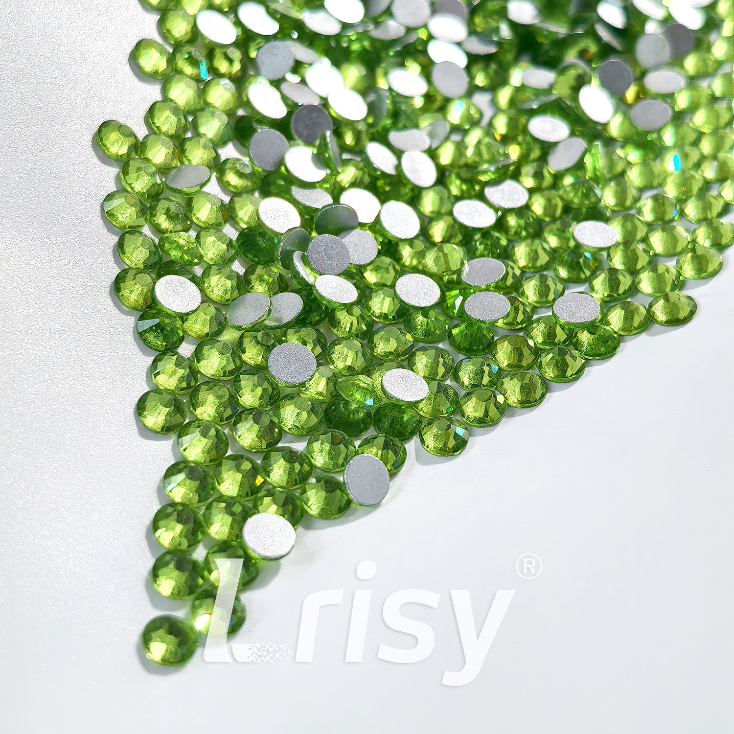 (O)Light Green Flat Back Rhinestones FBRS007