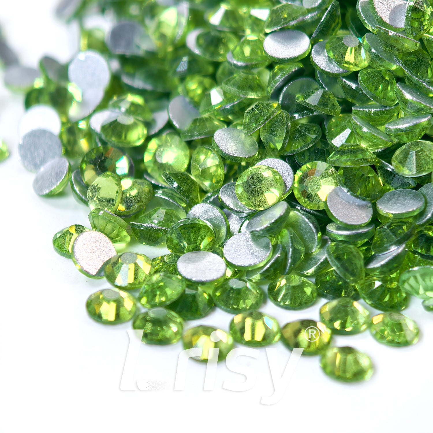 (O)Light Green Flat Back Rhinestones FBRS007