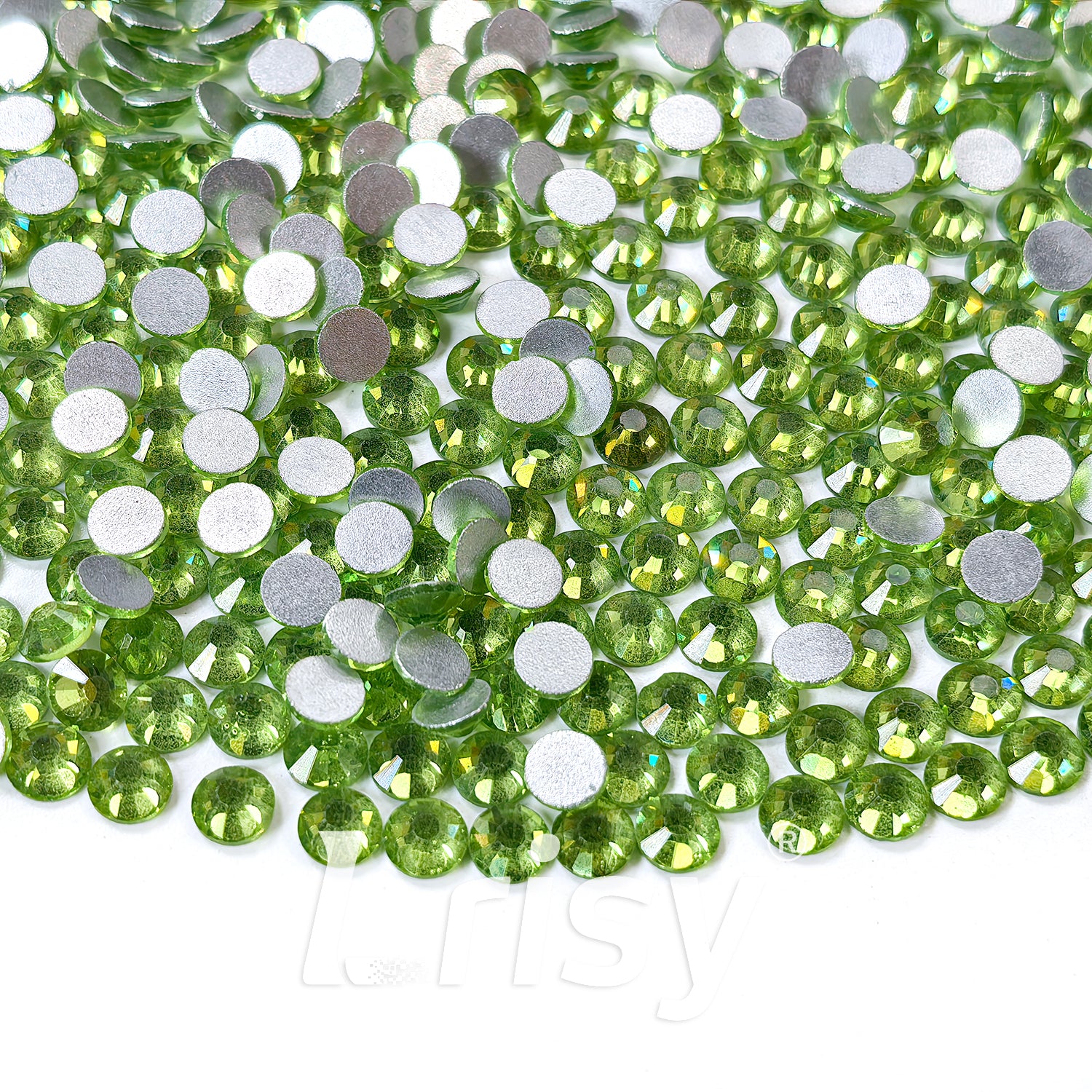 (O)Light Green Flat Back Rhinestones FBRS007
