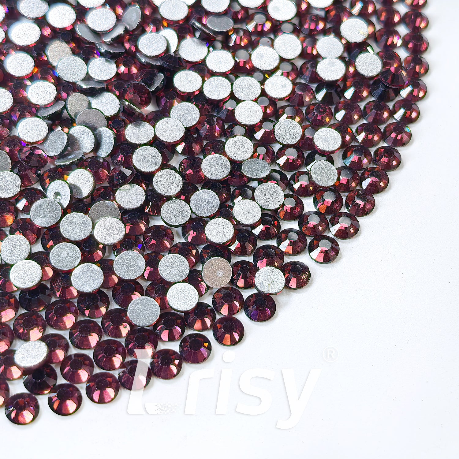 (O)Dark Purple Flat Back Rhinestones FBRS009