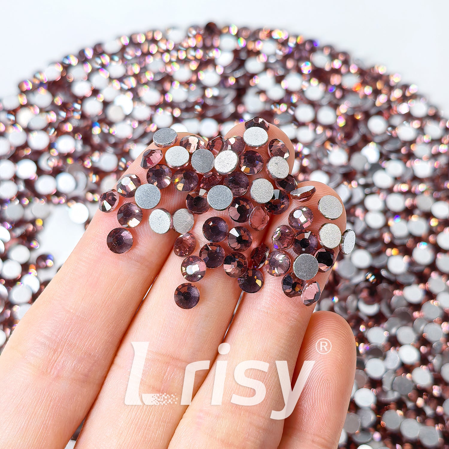 (O)Light Purple Flat Back Rhinestones FBRS010