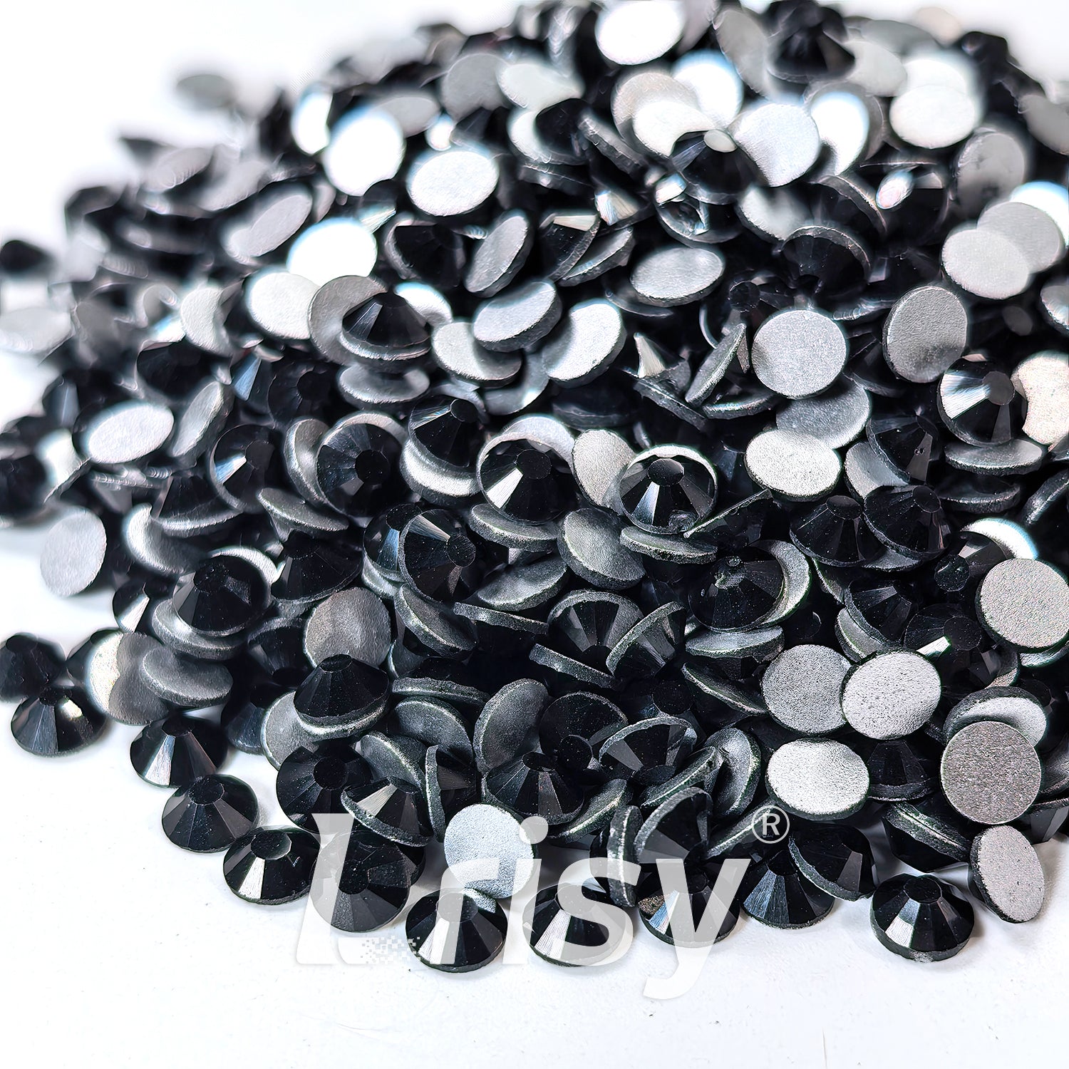 (O)Black Pearl Flat Back Rhinestones FBRS011