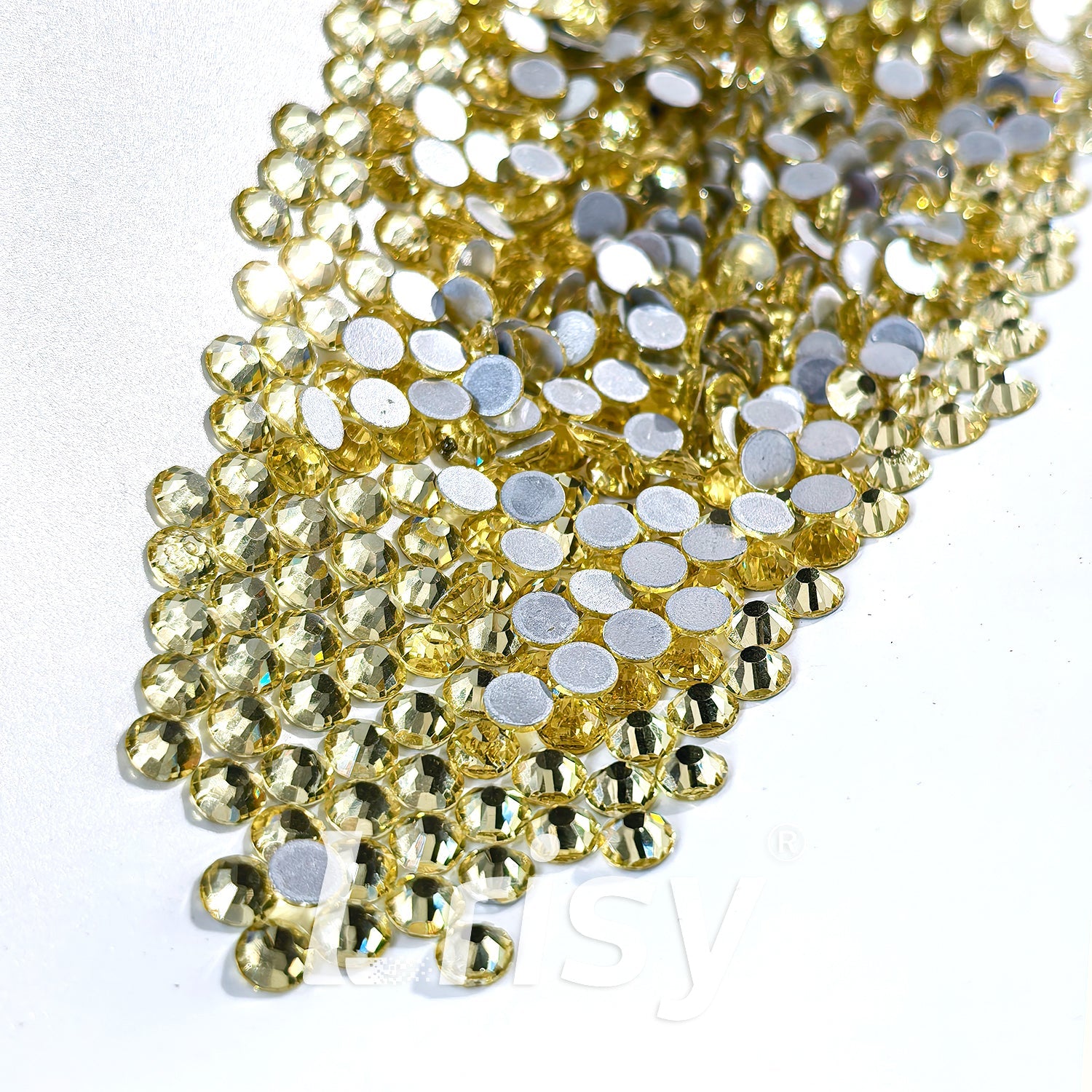 Pale Yellow Crystal Transparent Flat Back Rhinestones FBRS012