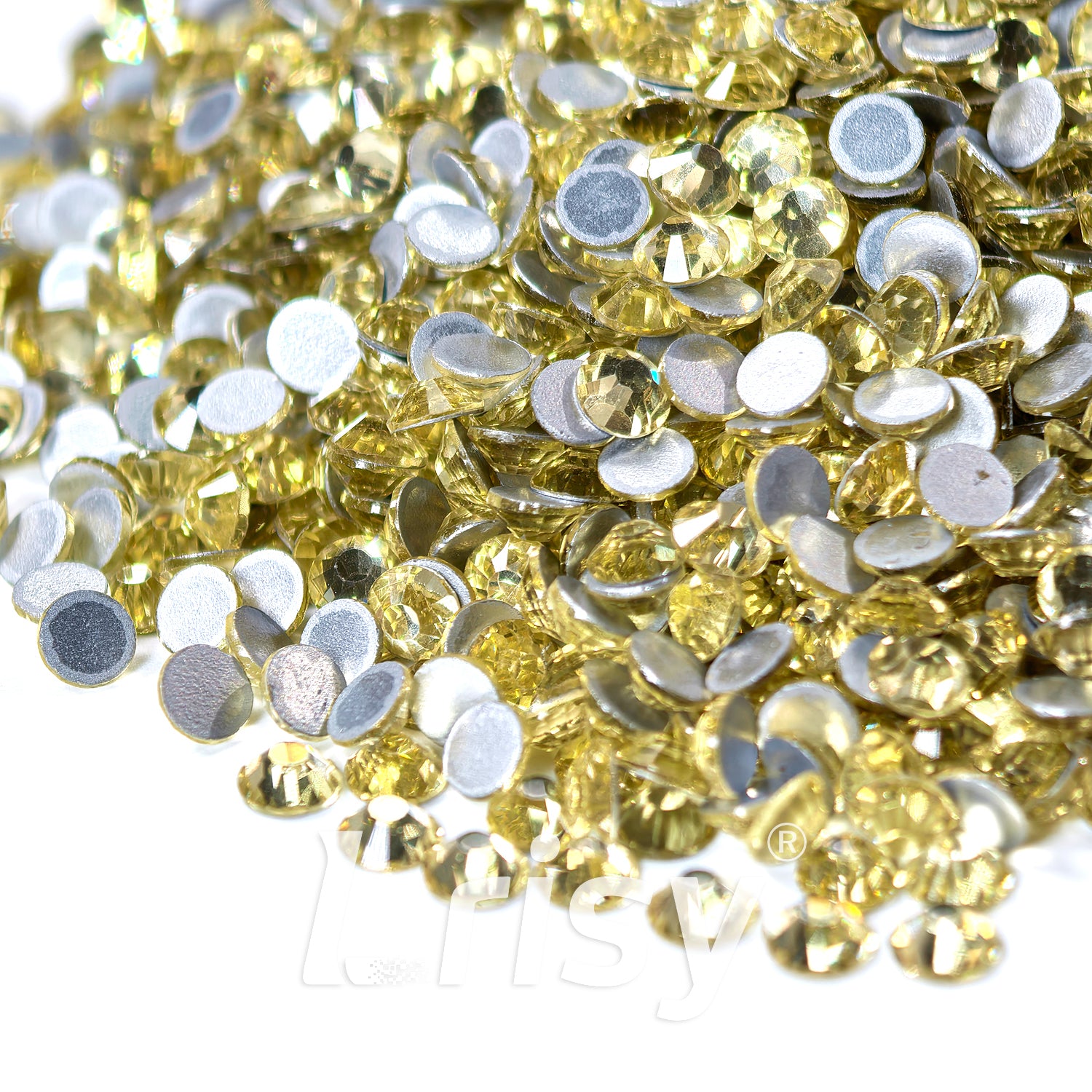 (O)Pale Yellow Flat Back Rhinestones FBRS012