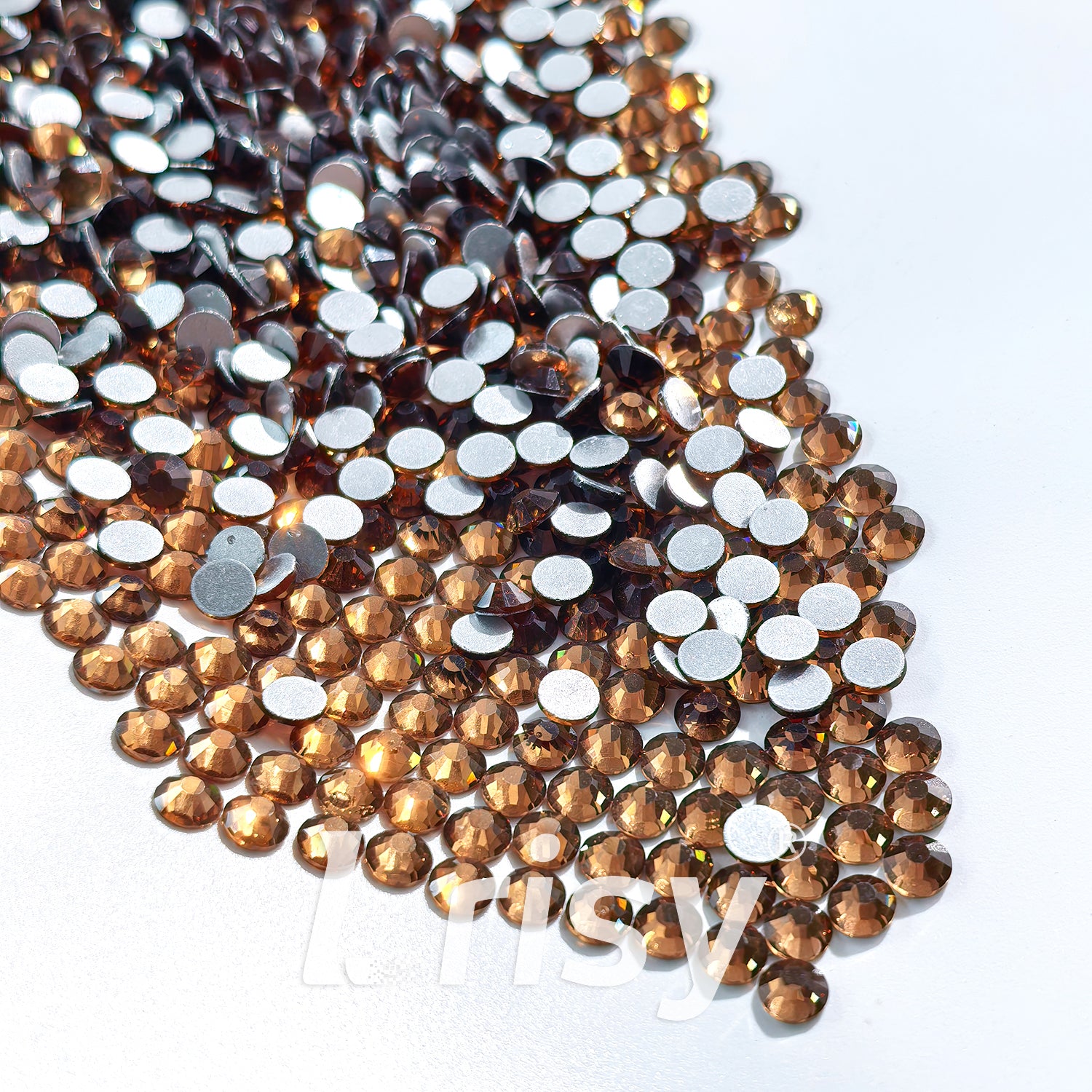 (O)Smoked Topaz Flat Back Rhinestones FBRS014