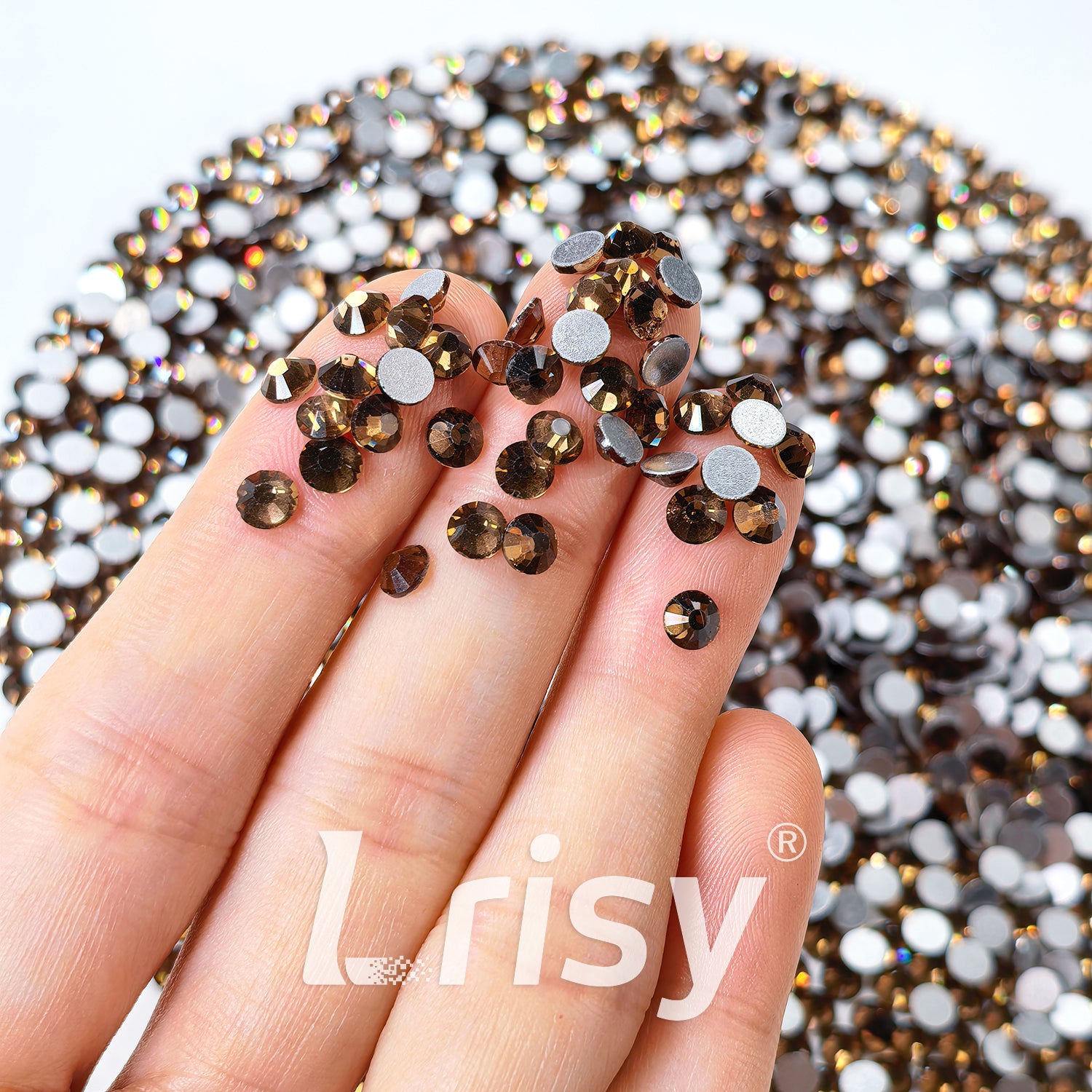 (O)Smoked Topaz Flat Back Rhinestones FBRS014