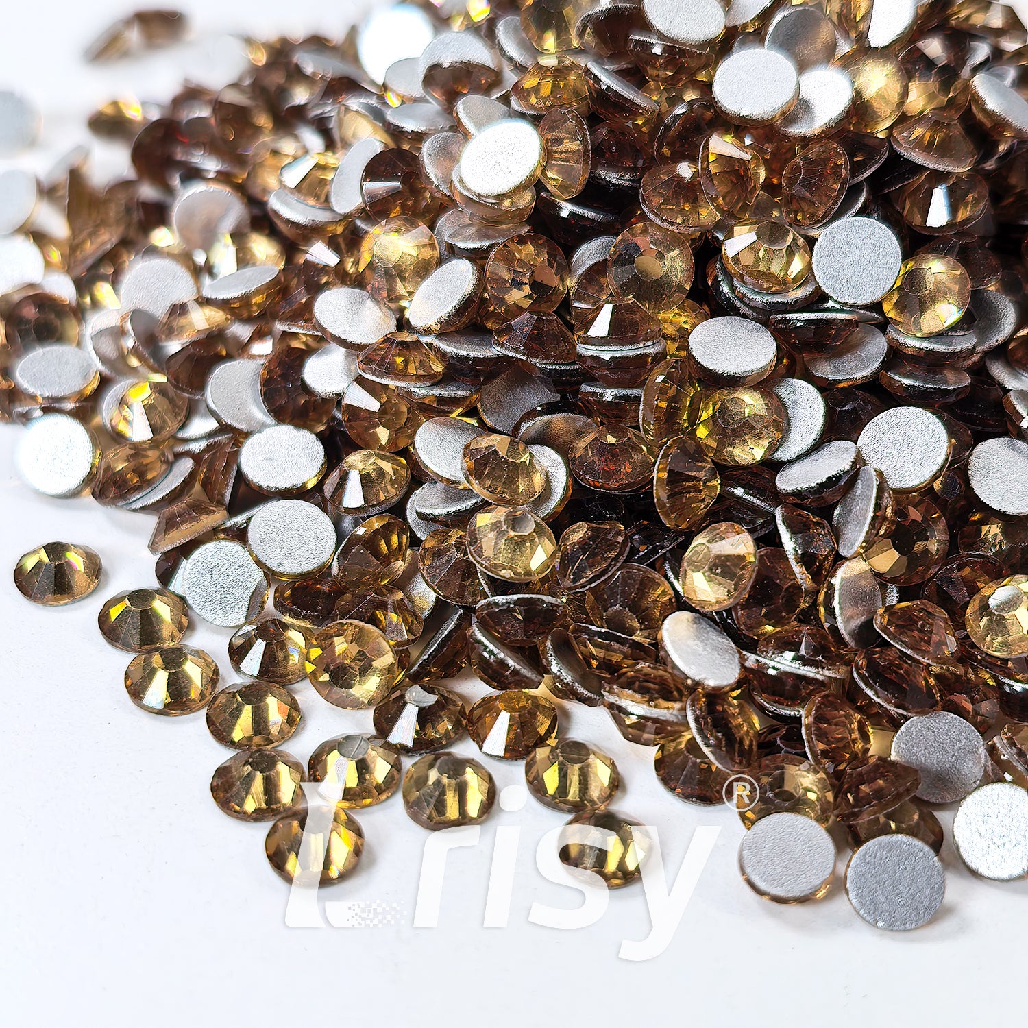 (O)Crystal Yellow Flat Back Rhinestones FBRS015