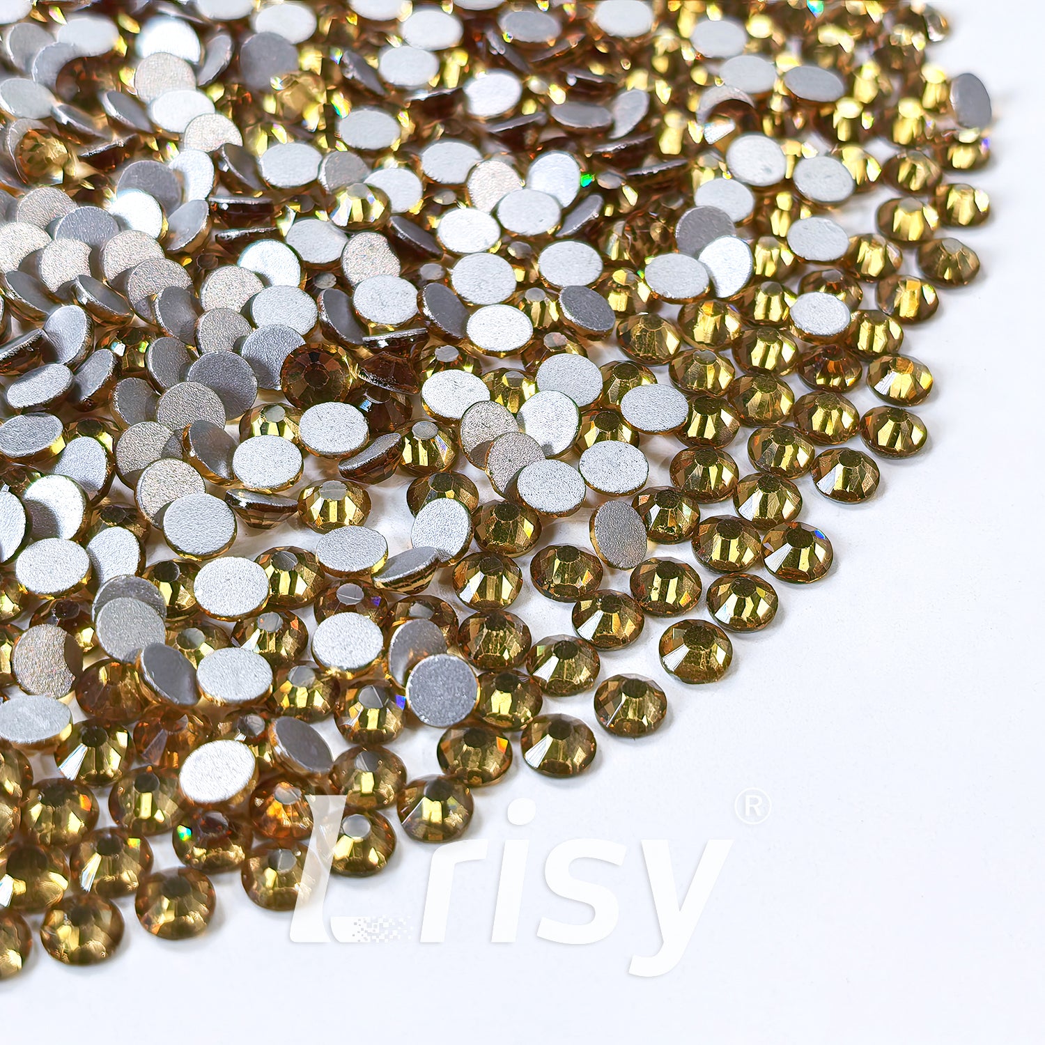 (O)Crystal Yellow Flat Back Rhinestones FBRS015