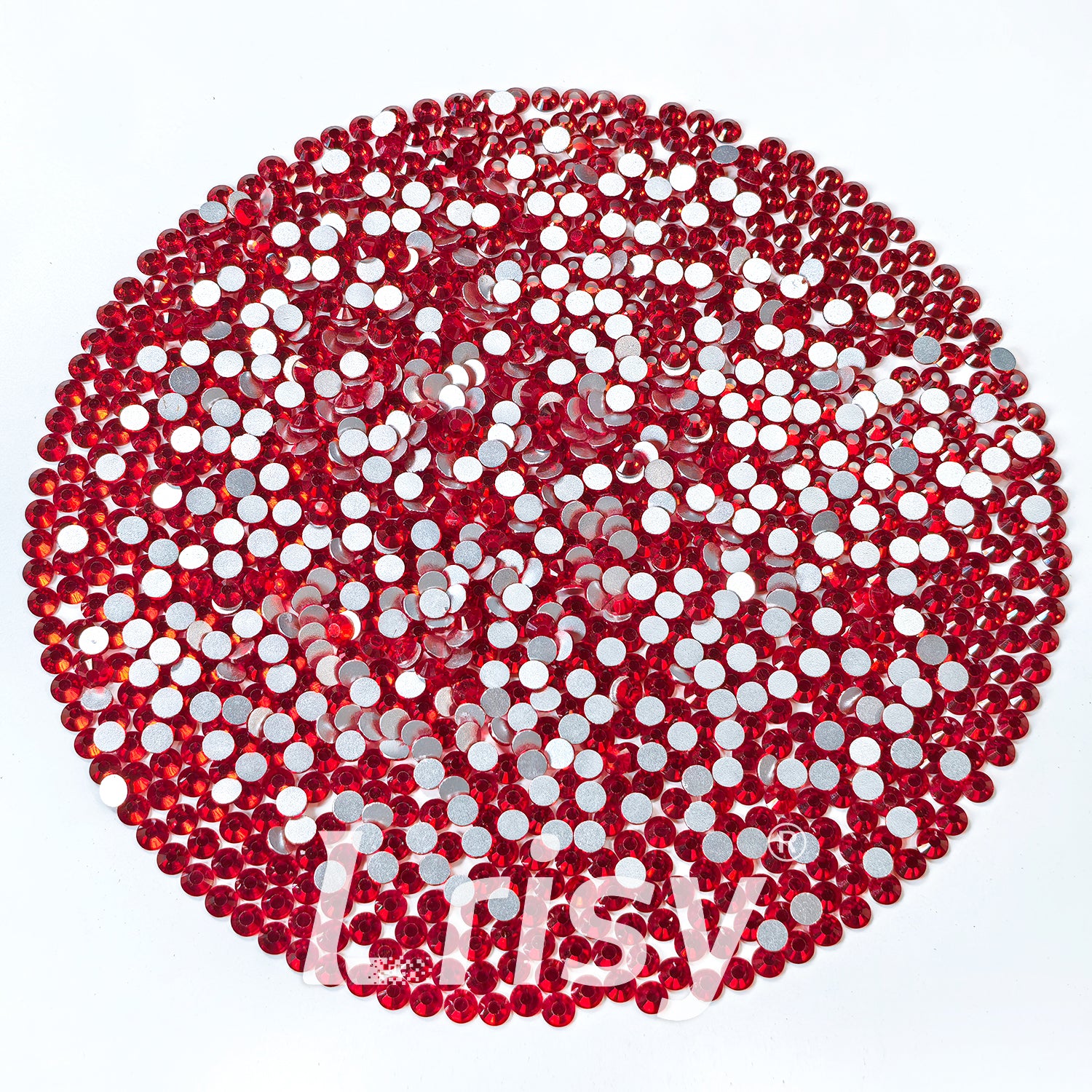 (O)American Red Flat Back Rhinestones FBRS017