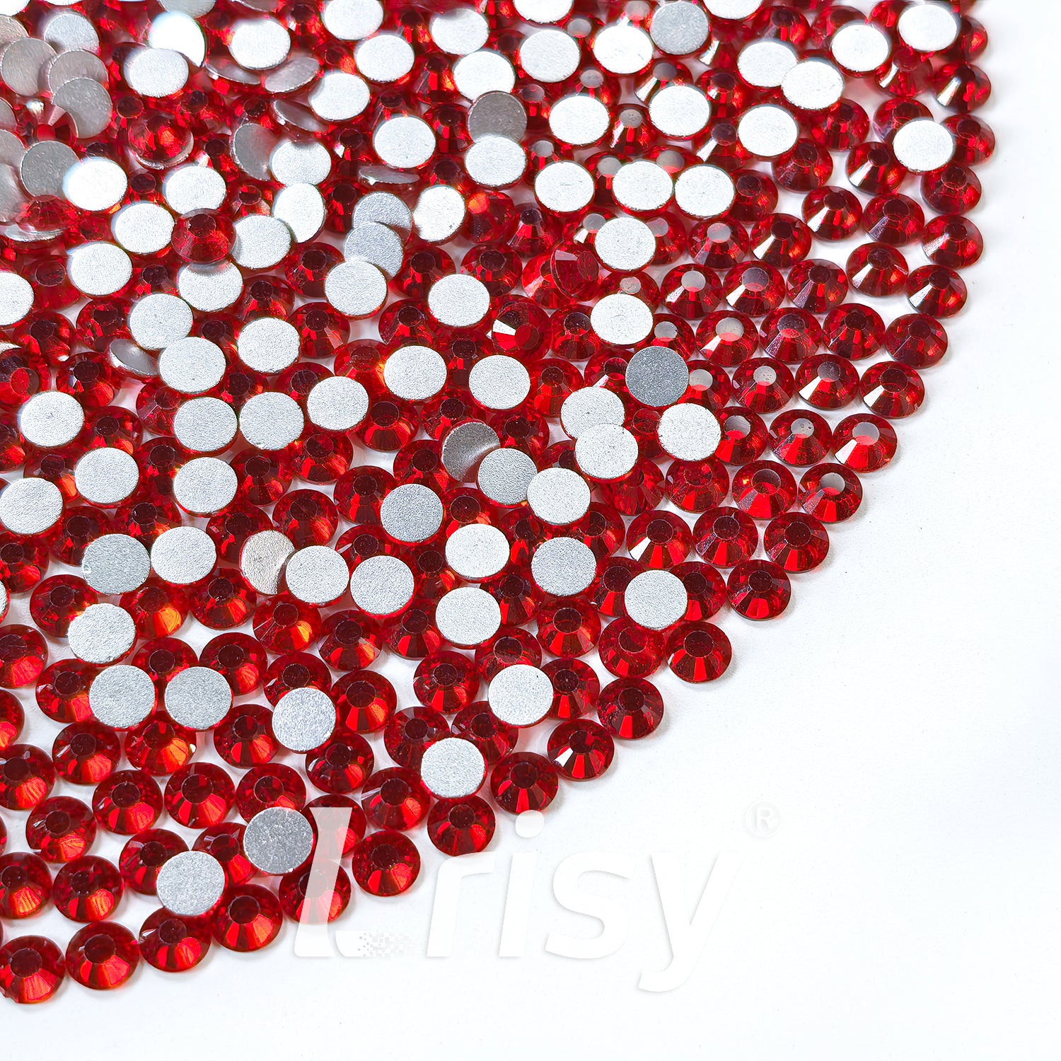 (O)American Red Flat Back Rhinestones FBRS017