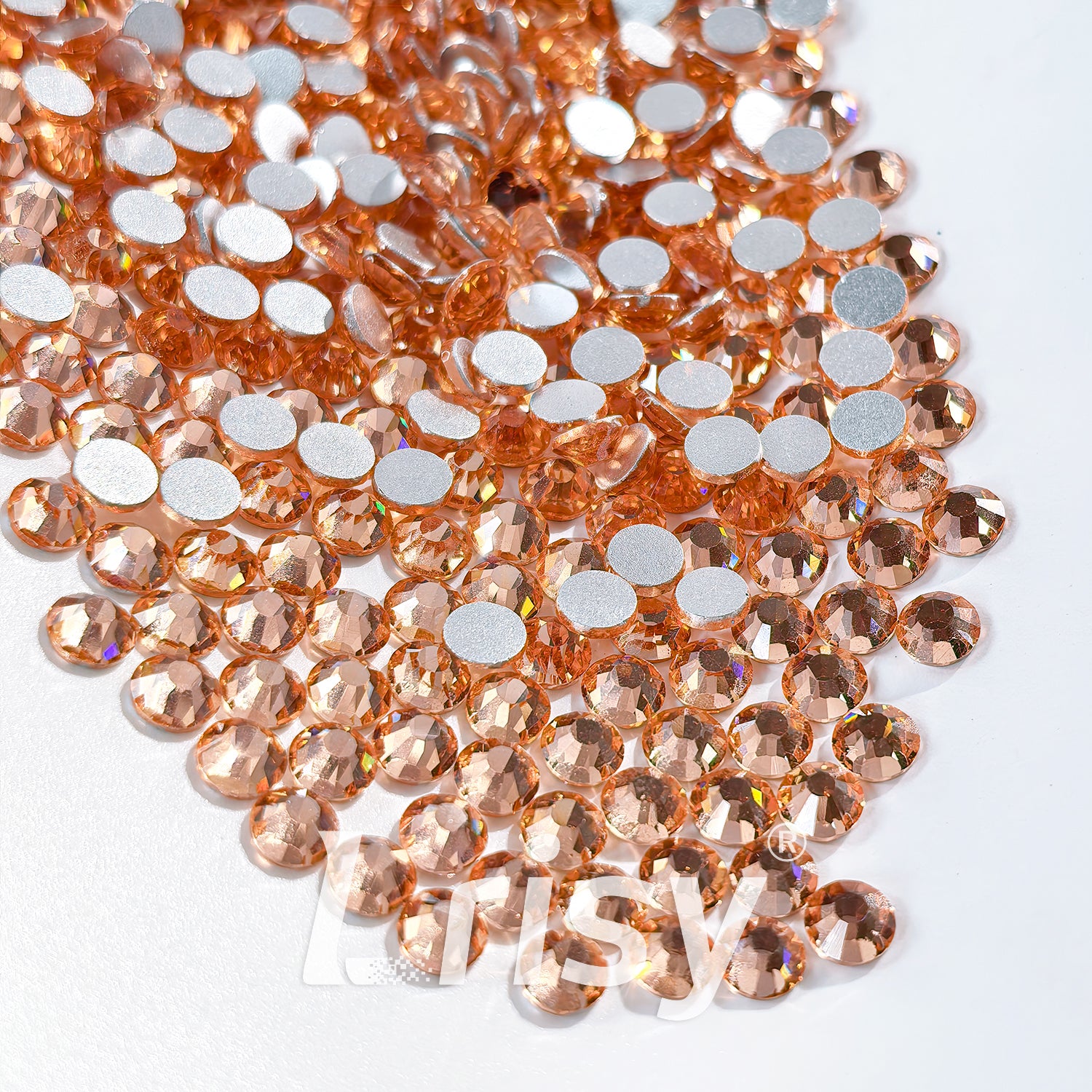 (O)Champagne Gold Flat Back Rhinestones FBRS022