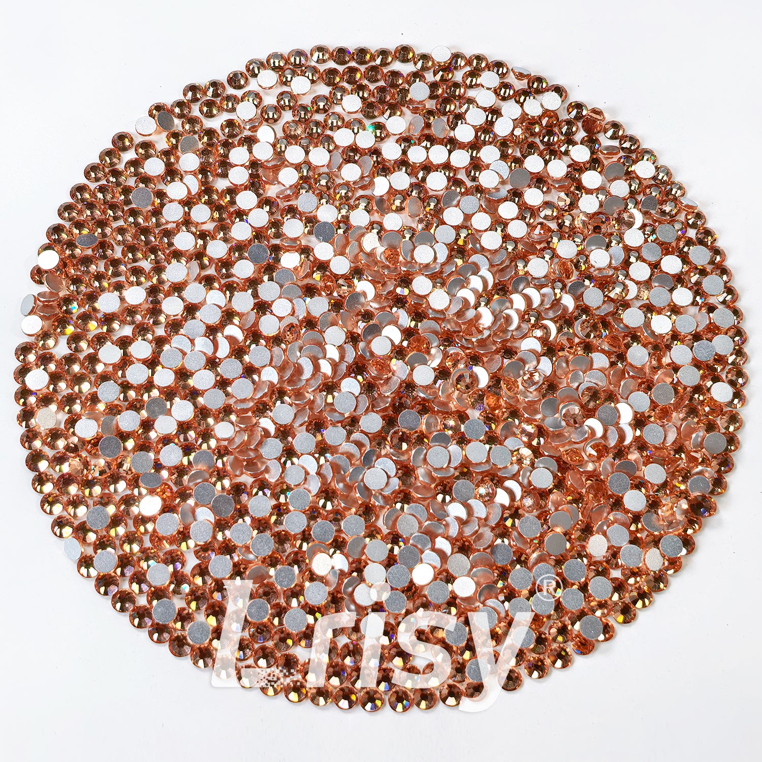 (O)Champagne Gold Flat Back Rhinestones FBRS022