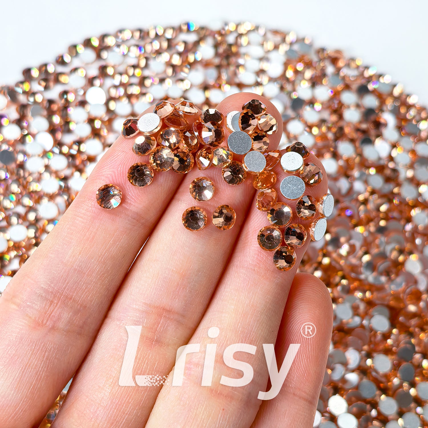 (O)Champagne Gold Flat Back Rhinestones FBRS022