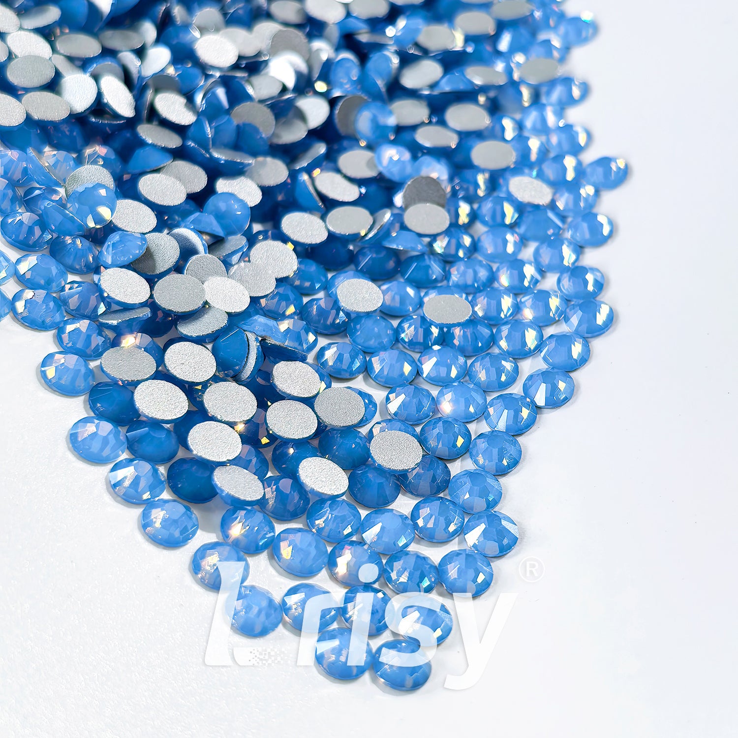 (O)Blue Opal Flat Back Rhinestones FBRS027