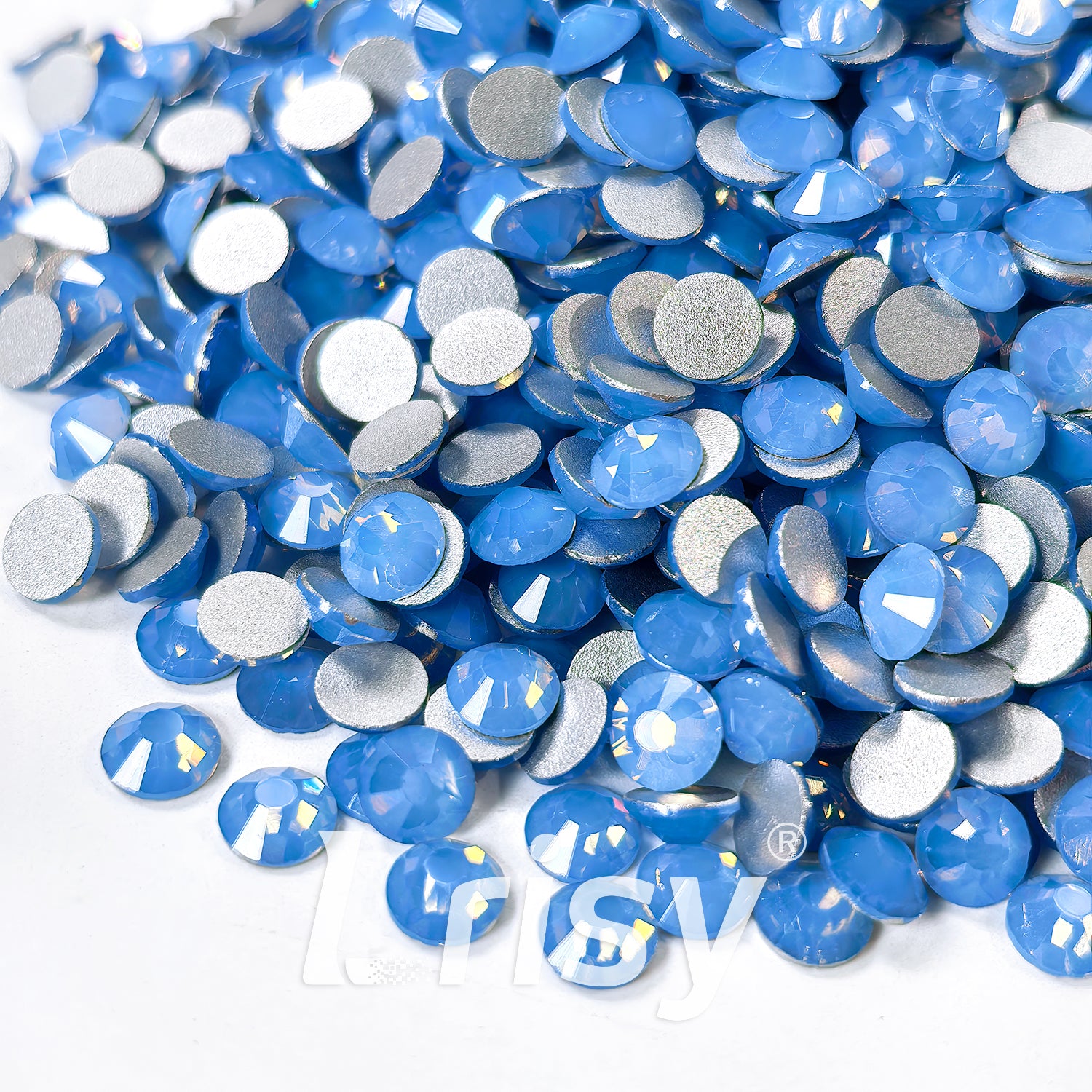 (O)Blue Opal Flat Back Rhinestones FBRS027
