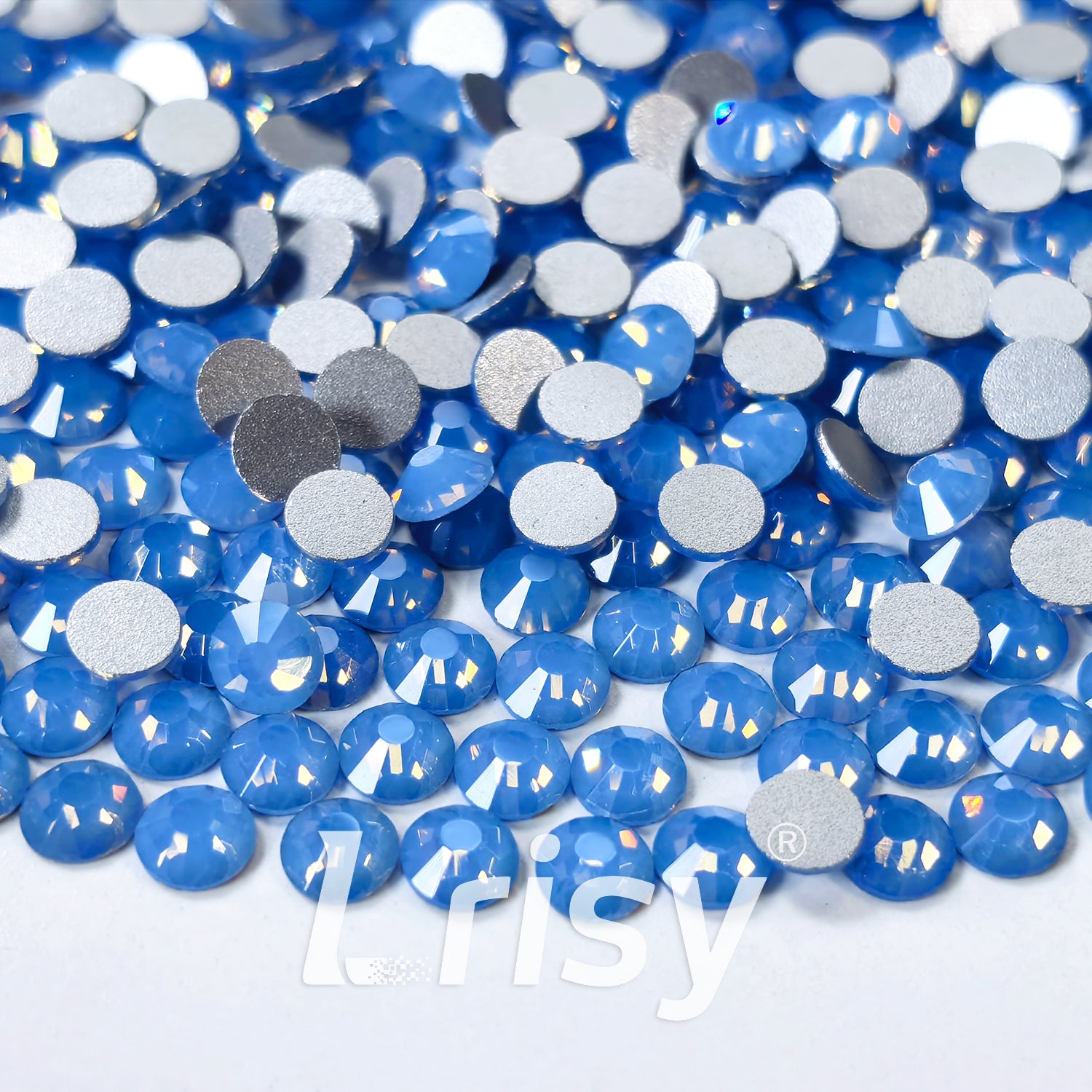 (O)Blue Opal Flat Back Rhinestones FBRS027