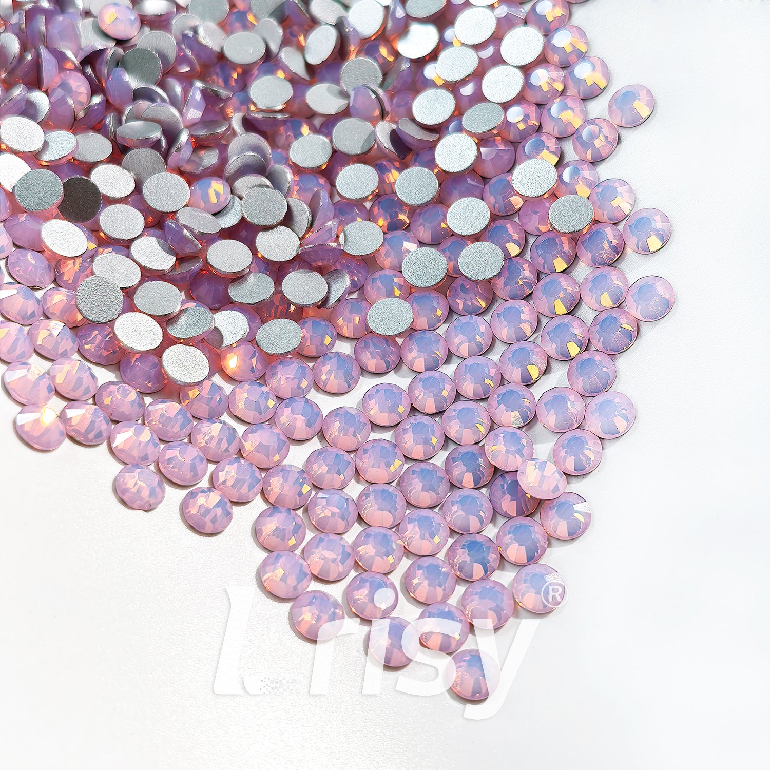 (O)Pink Opal Flat Back Rhinestones FBRS029