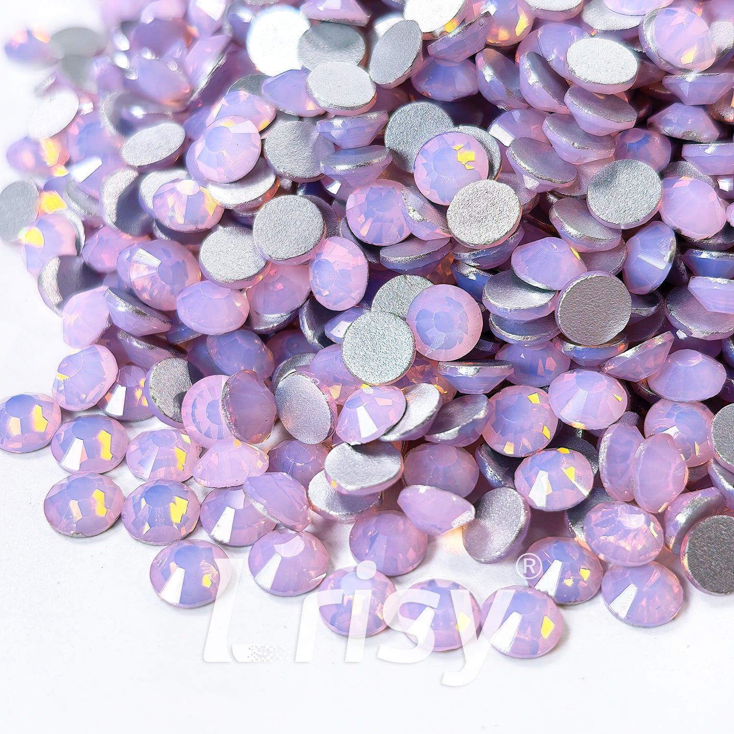(O)Pink Opal Flat Back Rhinestones FBRS029