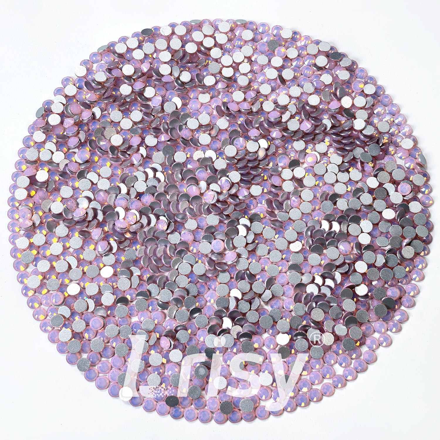 (O)Pink Opal Flat Back Rhinestones FBRS029