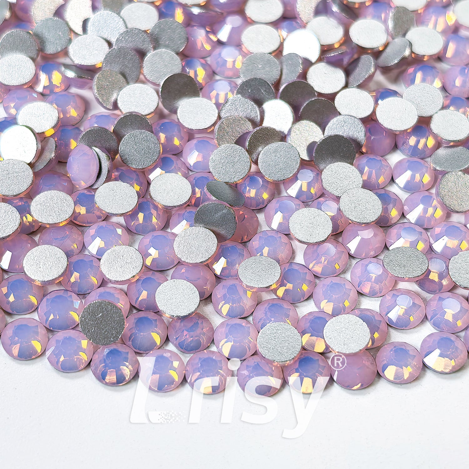 (O)Pink Opal Flat Back Rhinestones FBRS029