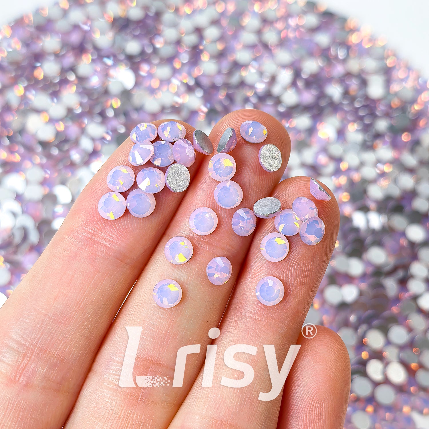 (O)Pink Opal Flat Back Rhinestones FBRS029