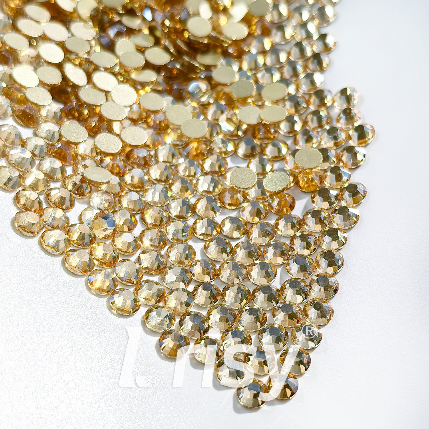 Gold Champagne Flat Back Rhinestones FBRS104