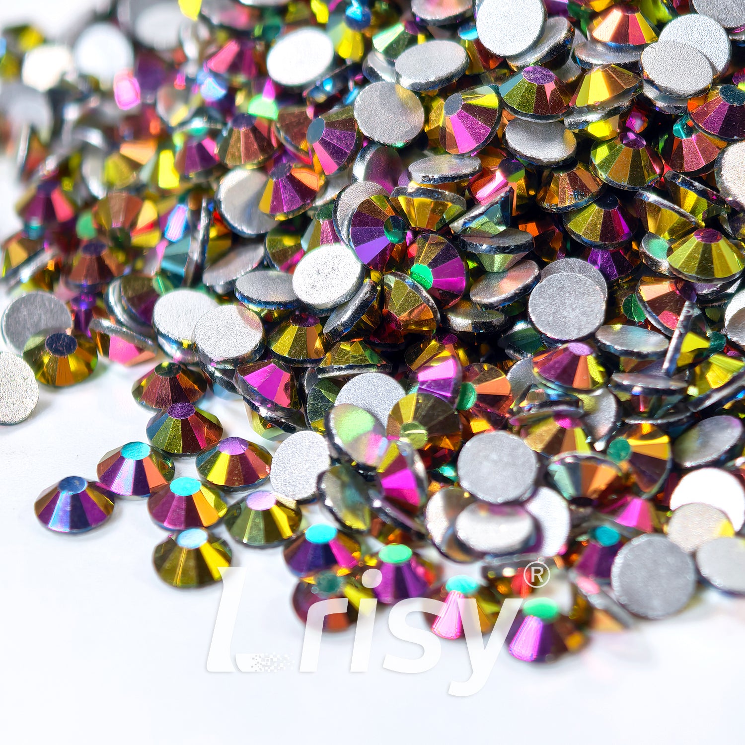 Rainbow Gold Flat Back Rhinestones FBRS100