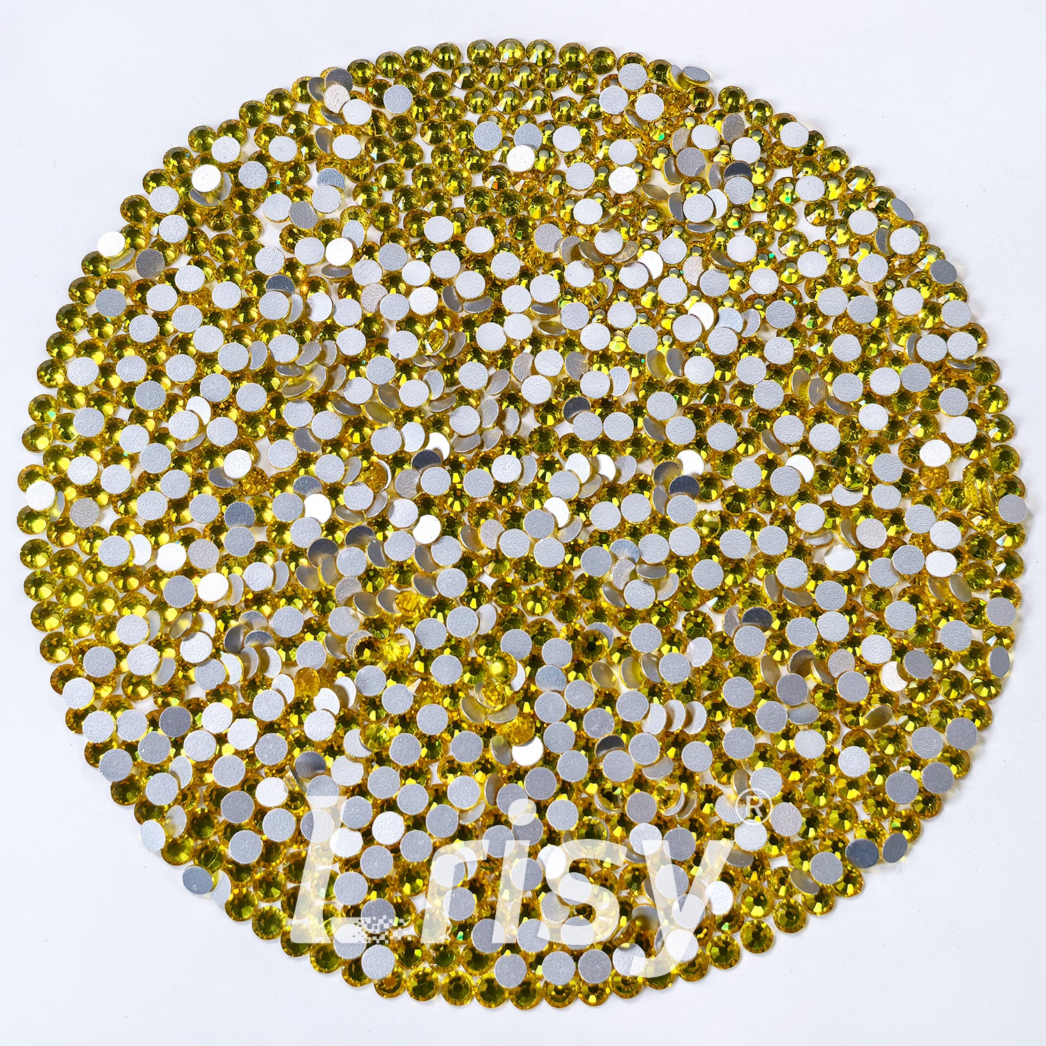 (O)Lemon Yellow Flat Back Rhinestones FBRS016