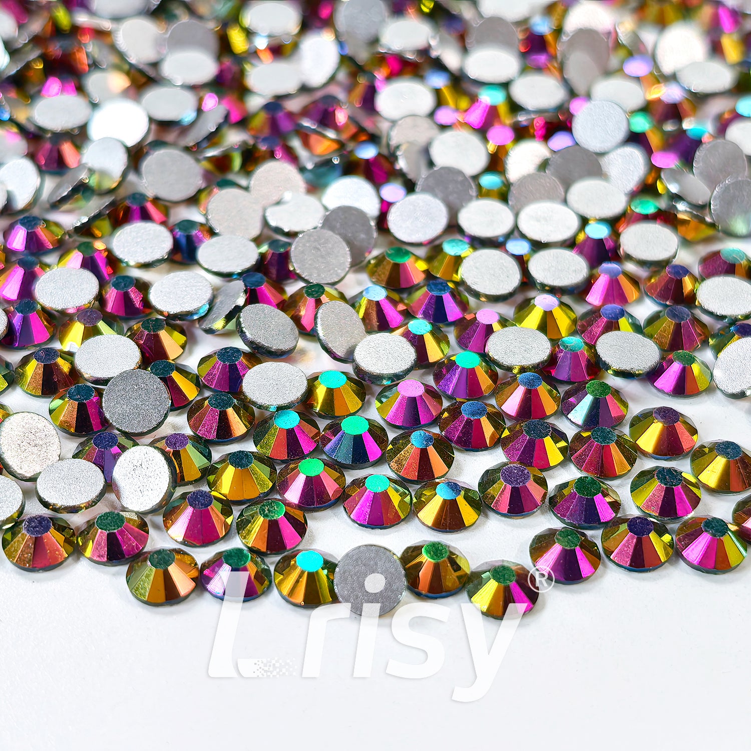 Rainbow Gold Flat Back Rhinestones FBRS100