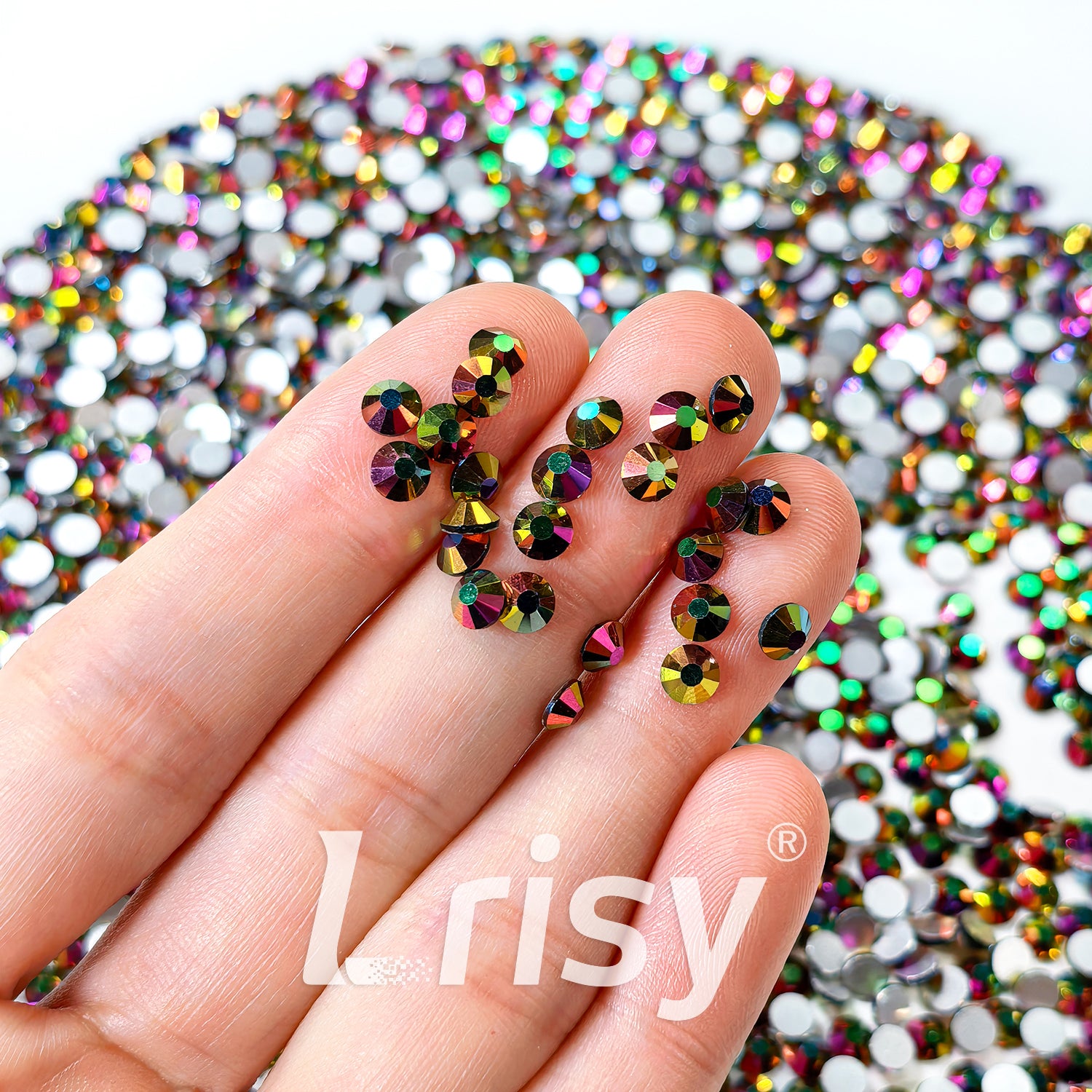 Rainbow Gold Flat Back Rhinestones FBRS100