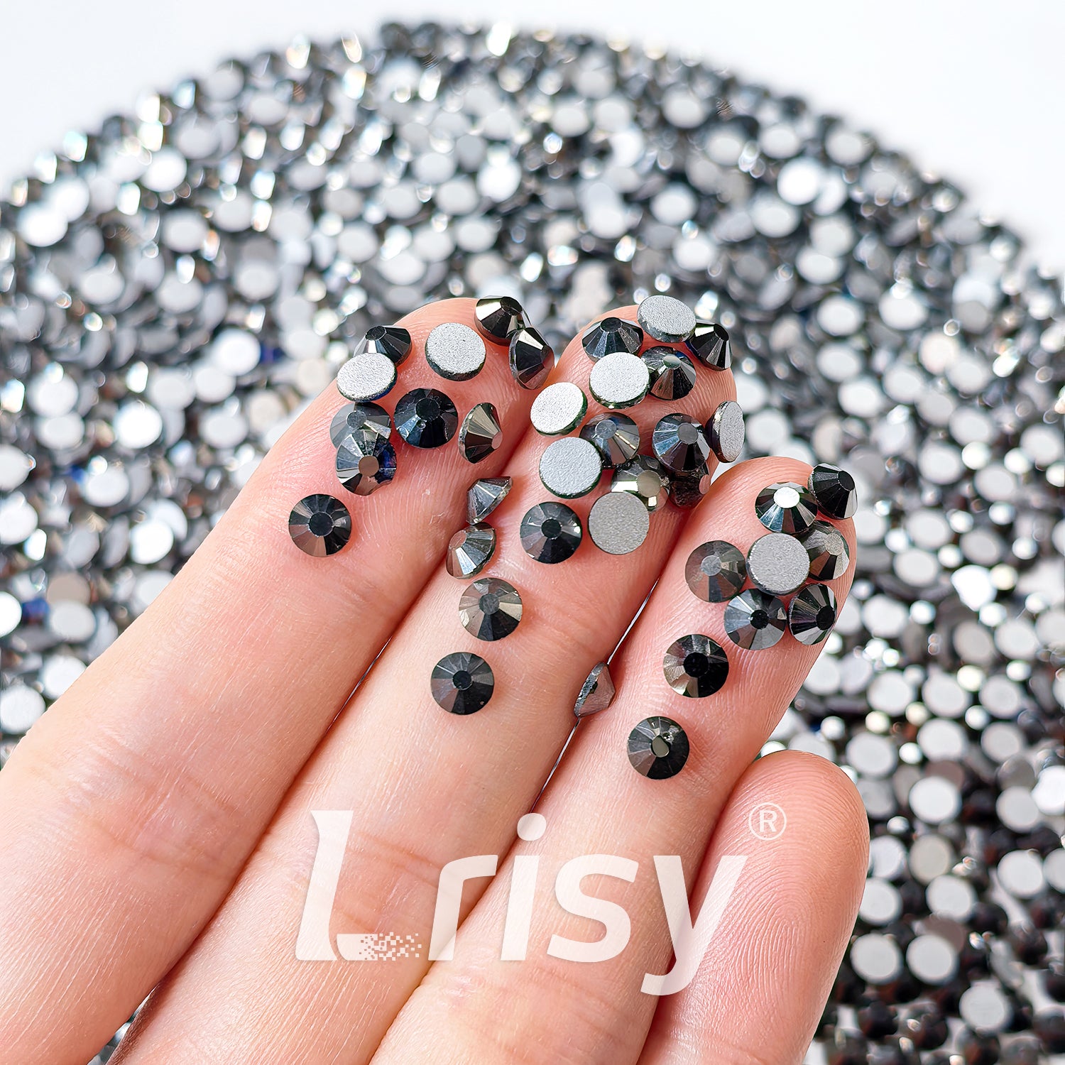 (O)Mineral Grey Flat Back Rhinestones FBRS036