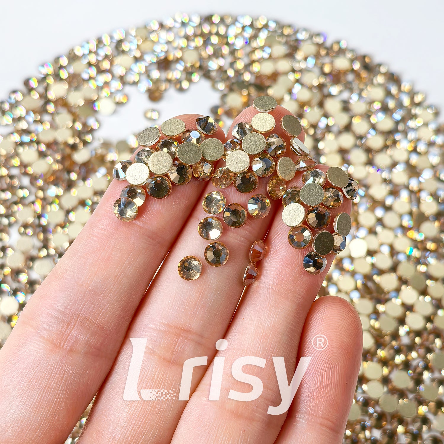 Gold Champagne Flat Back Rhinestones FBRS104