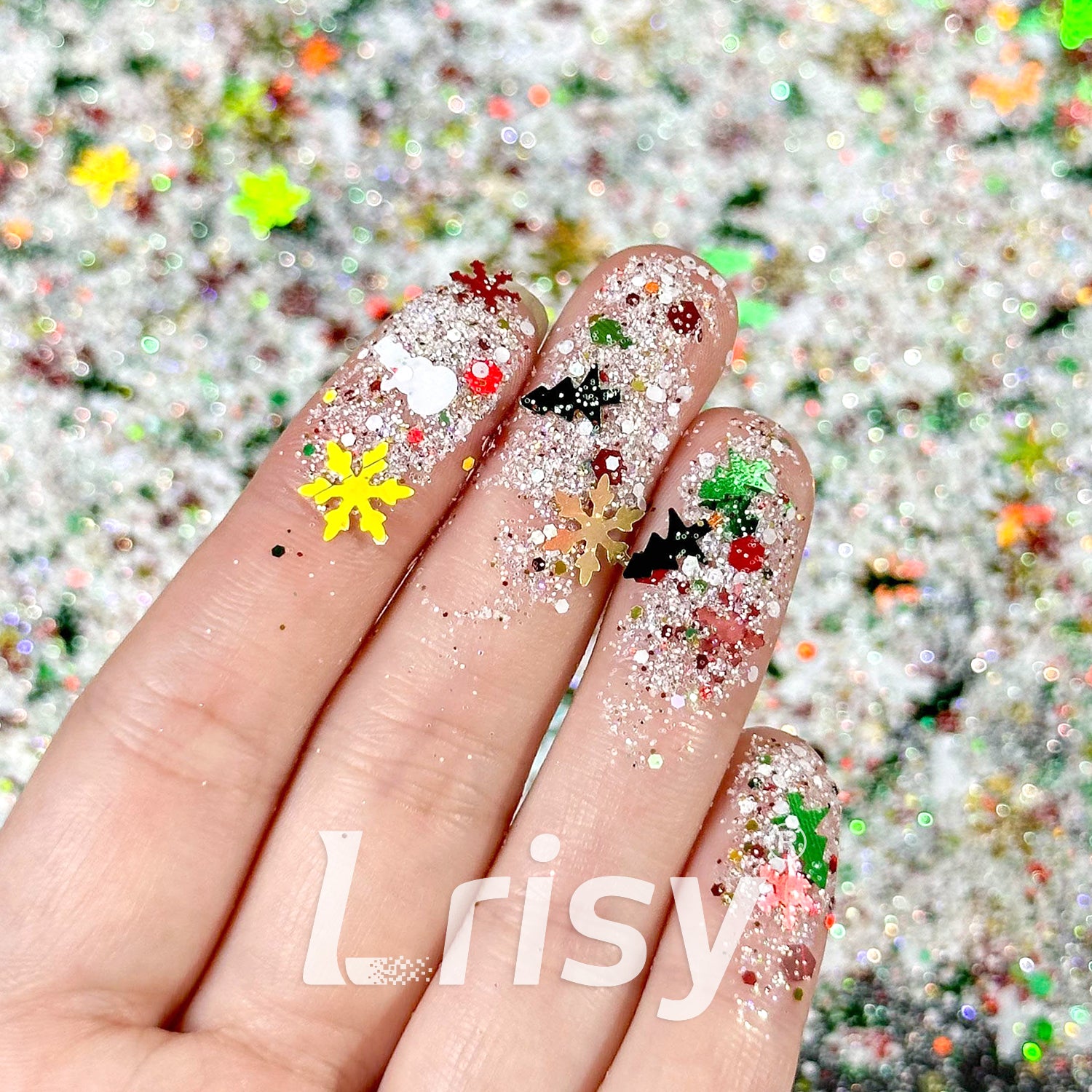 (By jennifer.jenn85)Snowy Christmas Eve Custom Mixed Glitter WAL660