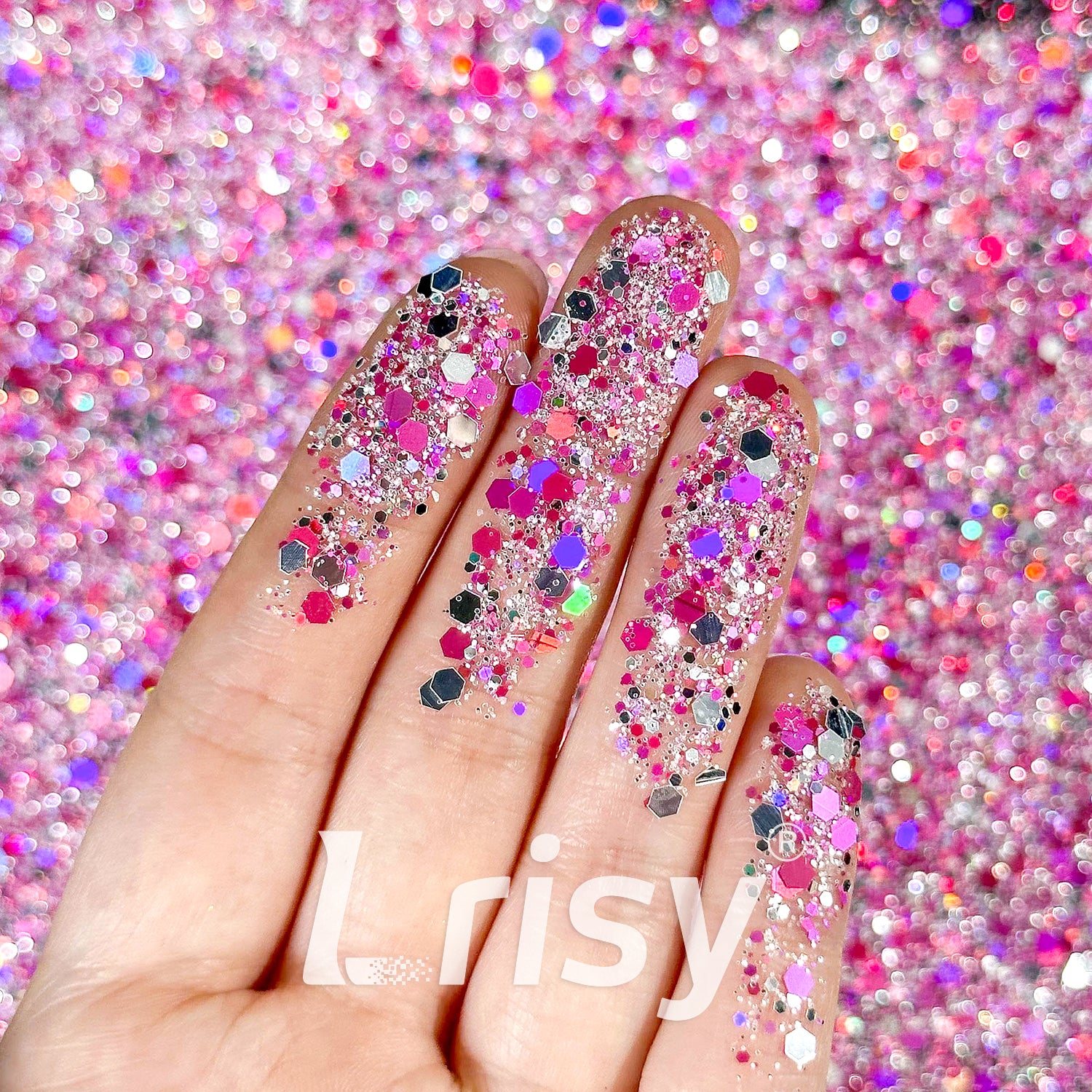 (By jennifer.jenn85)Pink Party Custom Mixed Glitter WAL666