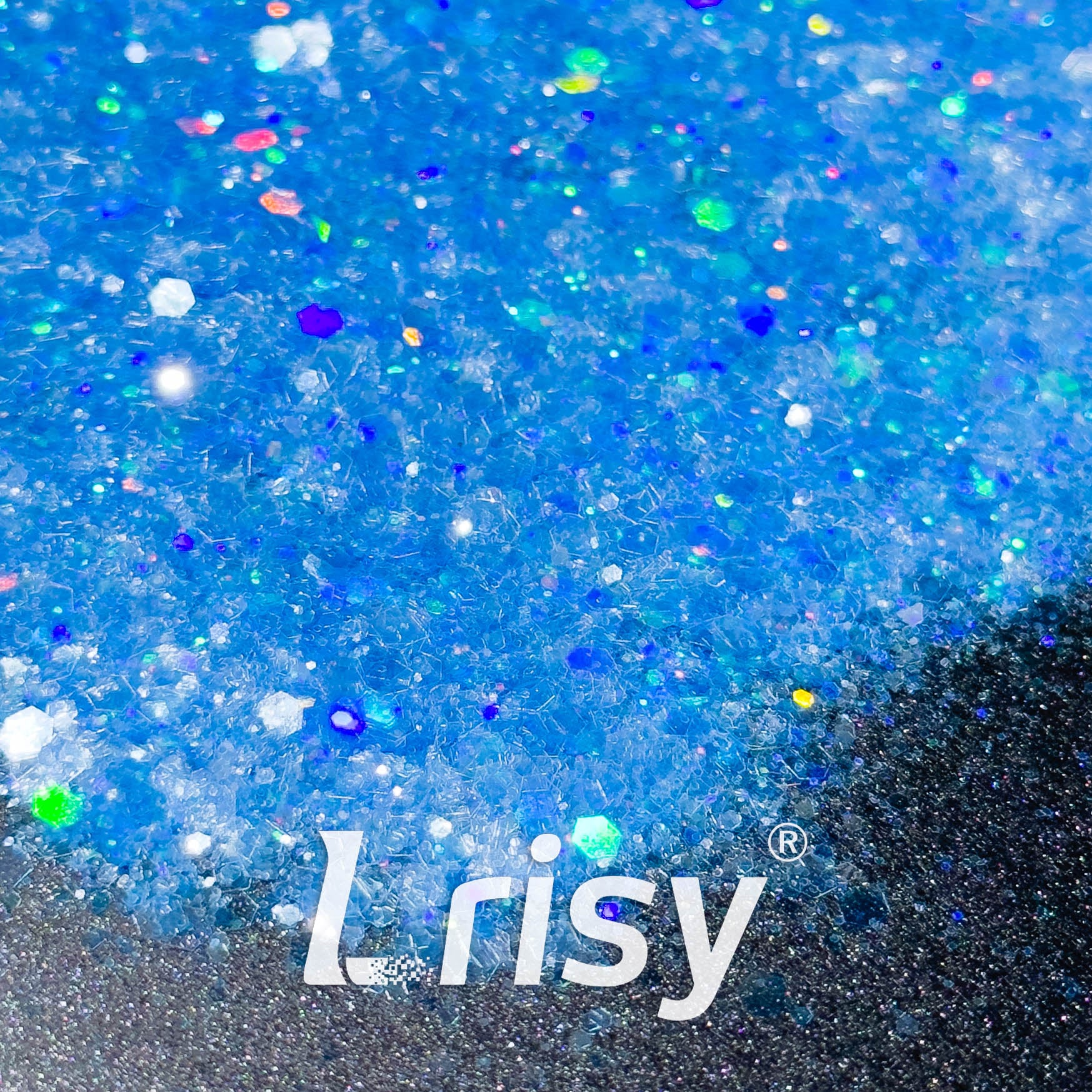 General Mixed Translucent Holographic Blue Glitter Hexagon Shaped WT09
