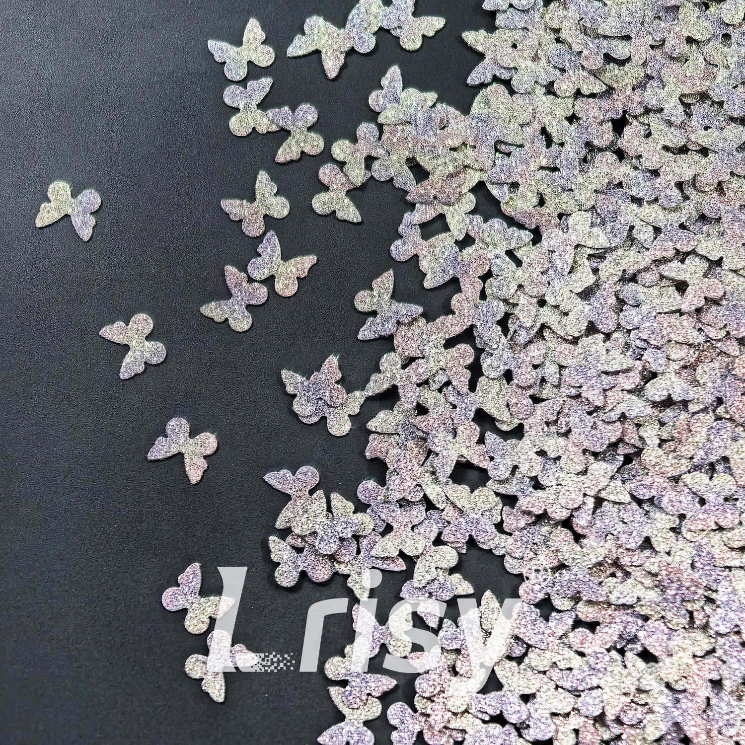 5mm Diamond Texture Gradient Purple Butterfly Glitter YW-AR1