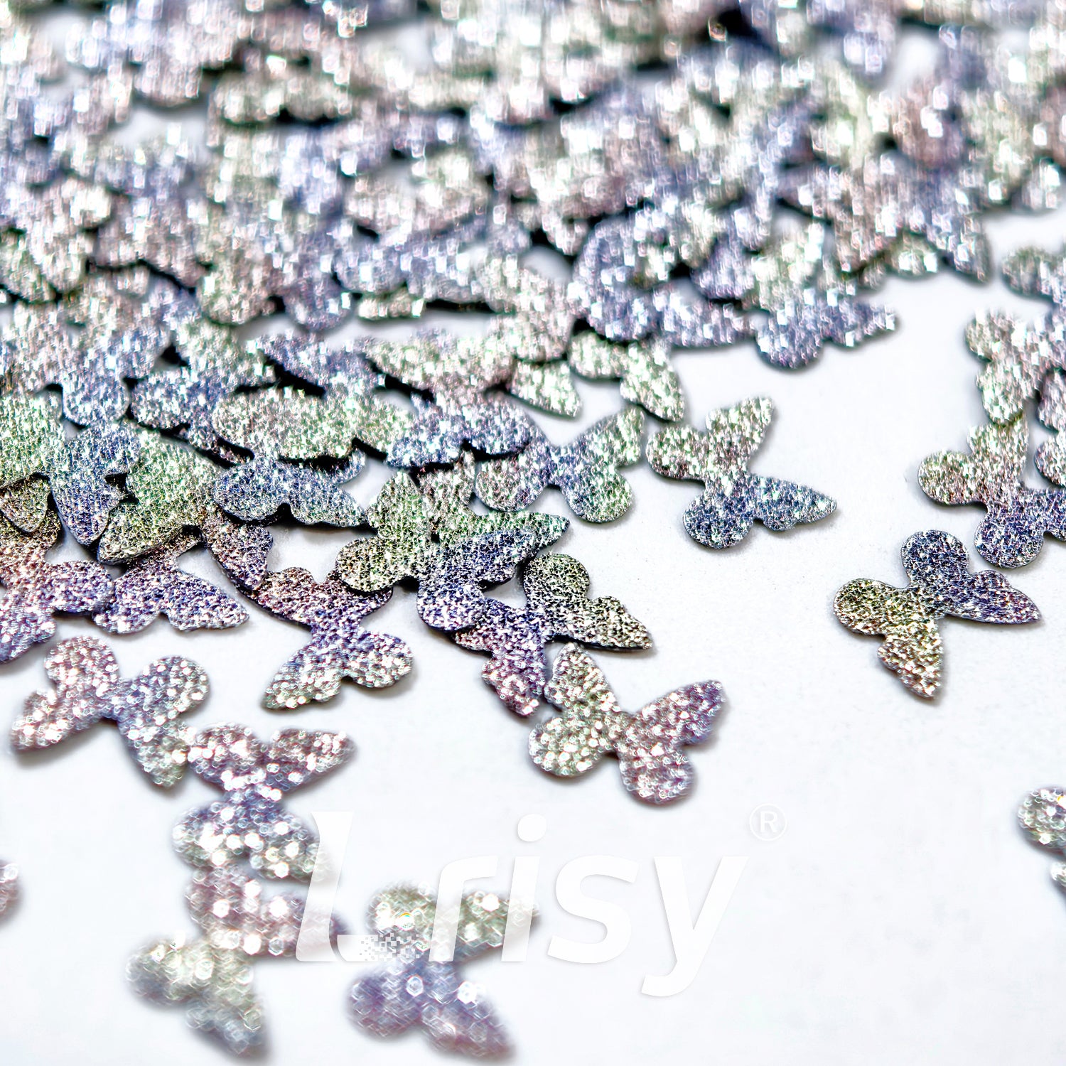 5mm Diamond Texture Gradient Purple Butterfly Glitter YW-AR1