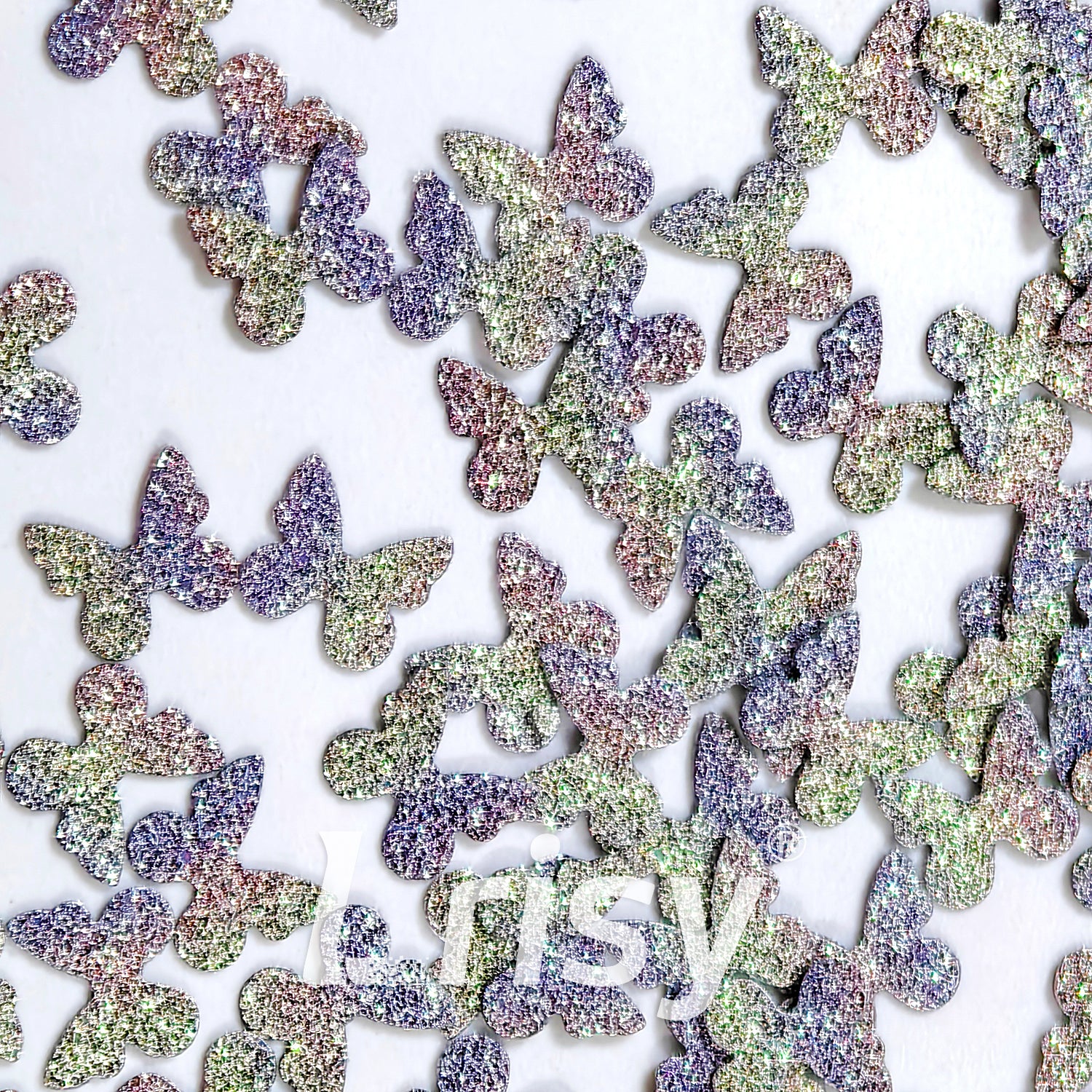 5mm Diamond Texture Gradient Purple Butterfly Glitter YW-AR1