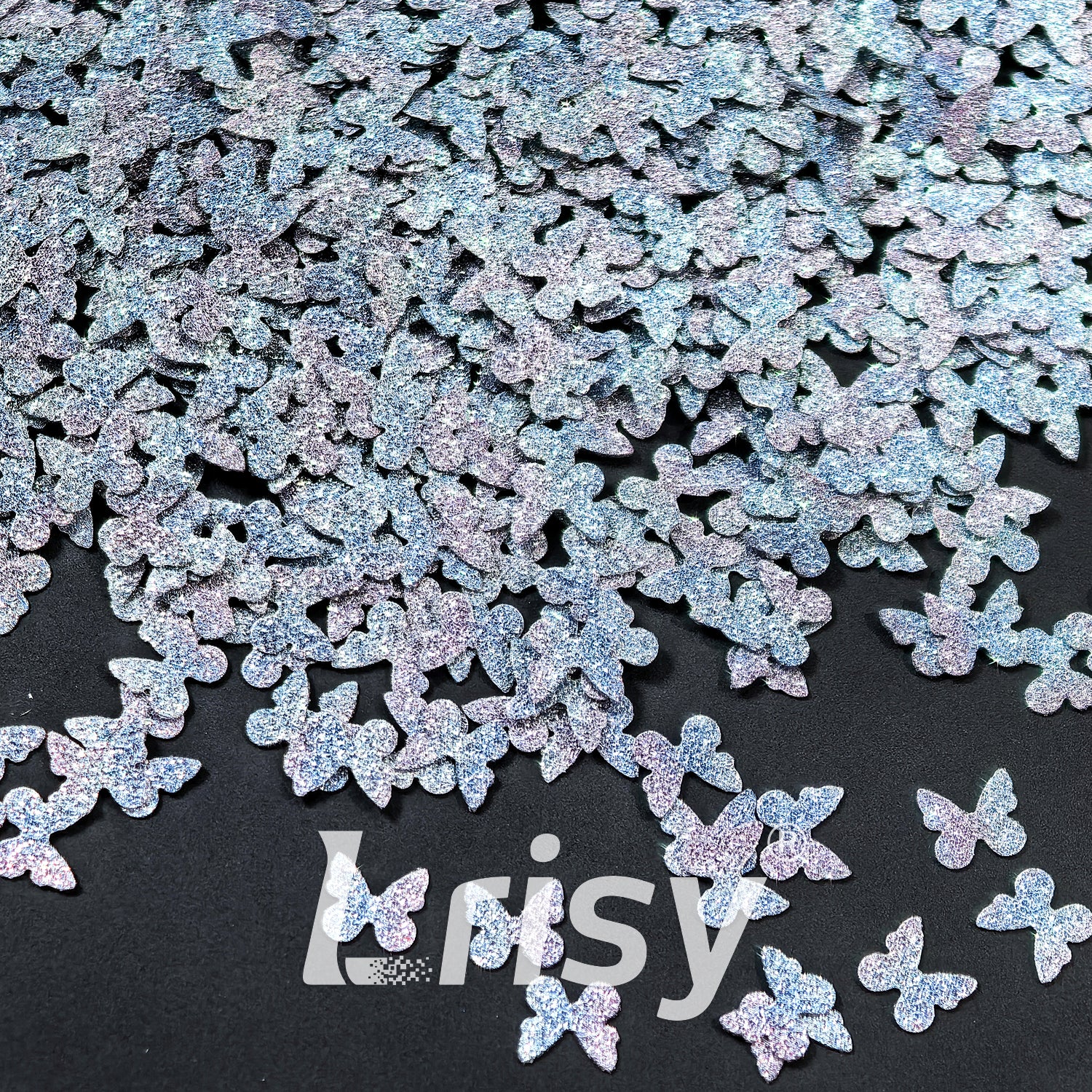 5mm Diamond Texture Gradient Blue Butterfly Glitter YW-AR4