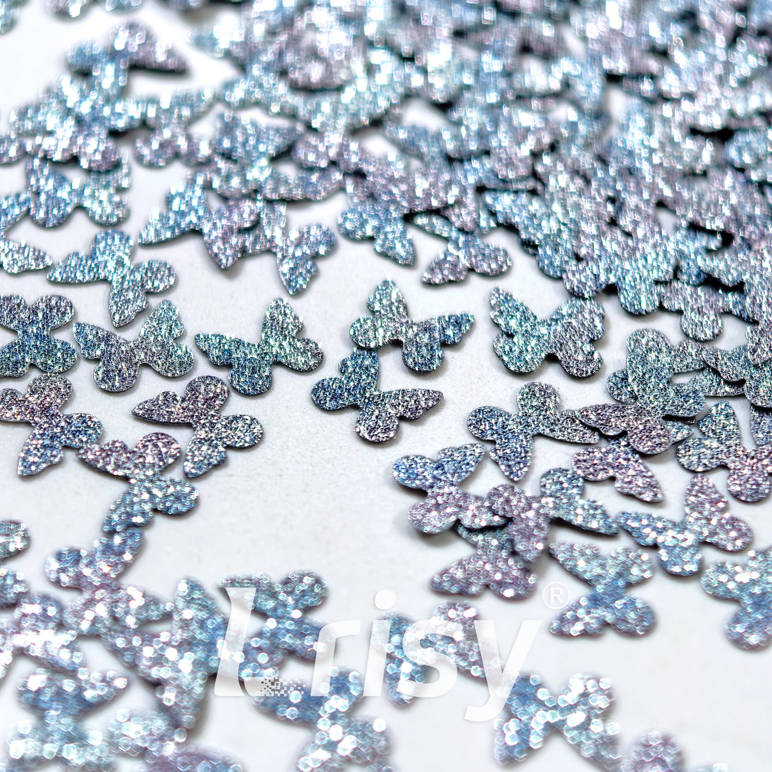 5mm Diamond Texture Gradient Blue Butterfly Glitter YW-AR4
