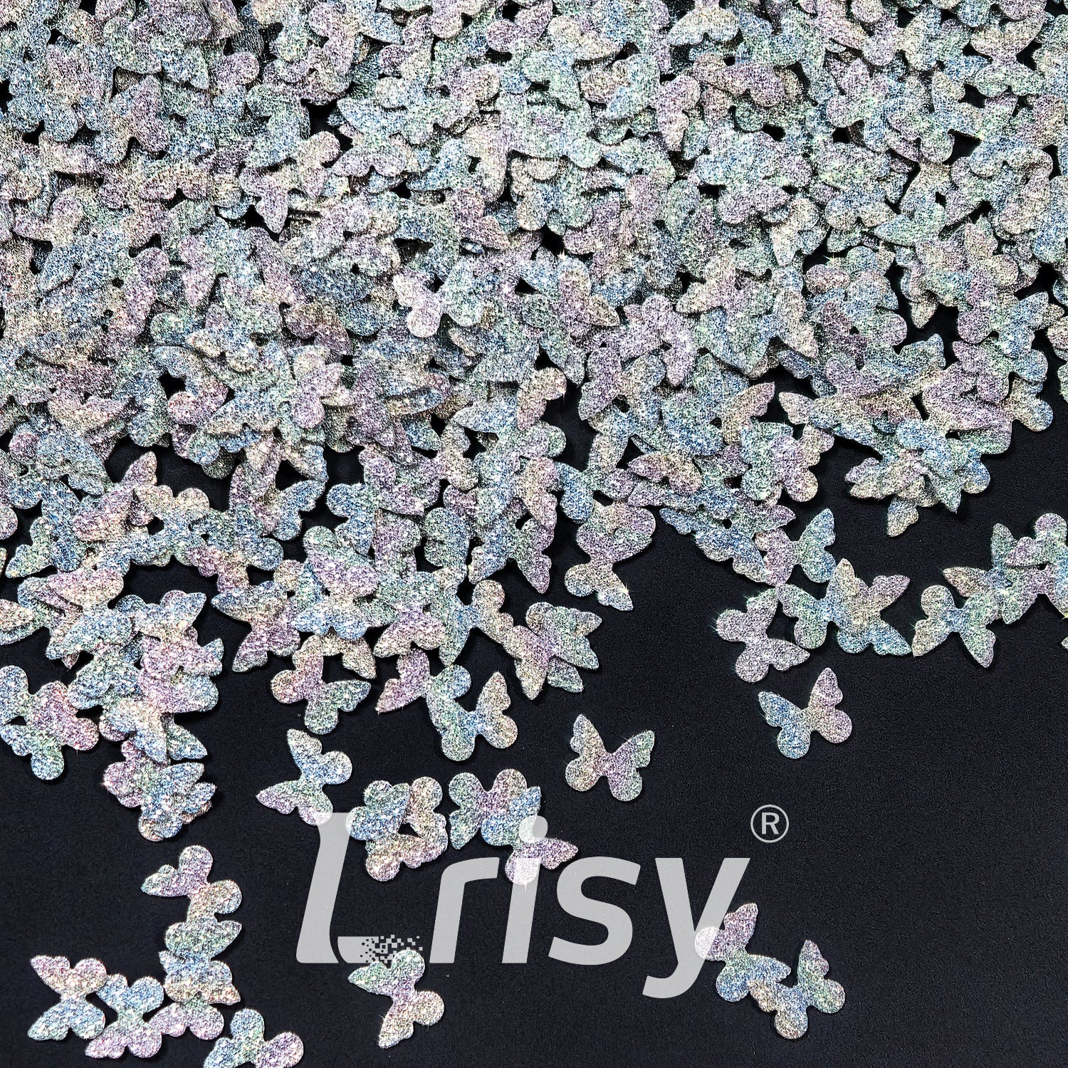 5mm Diamond Texture Gradient Green Butterfly Glitter YW-AR6